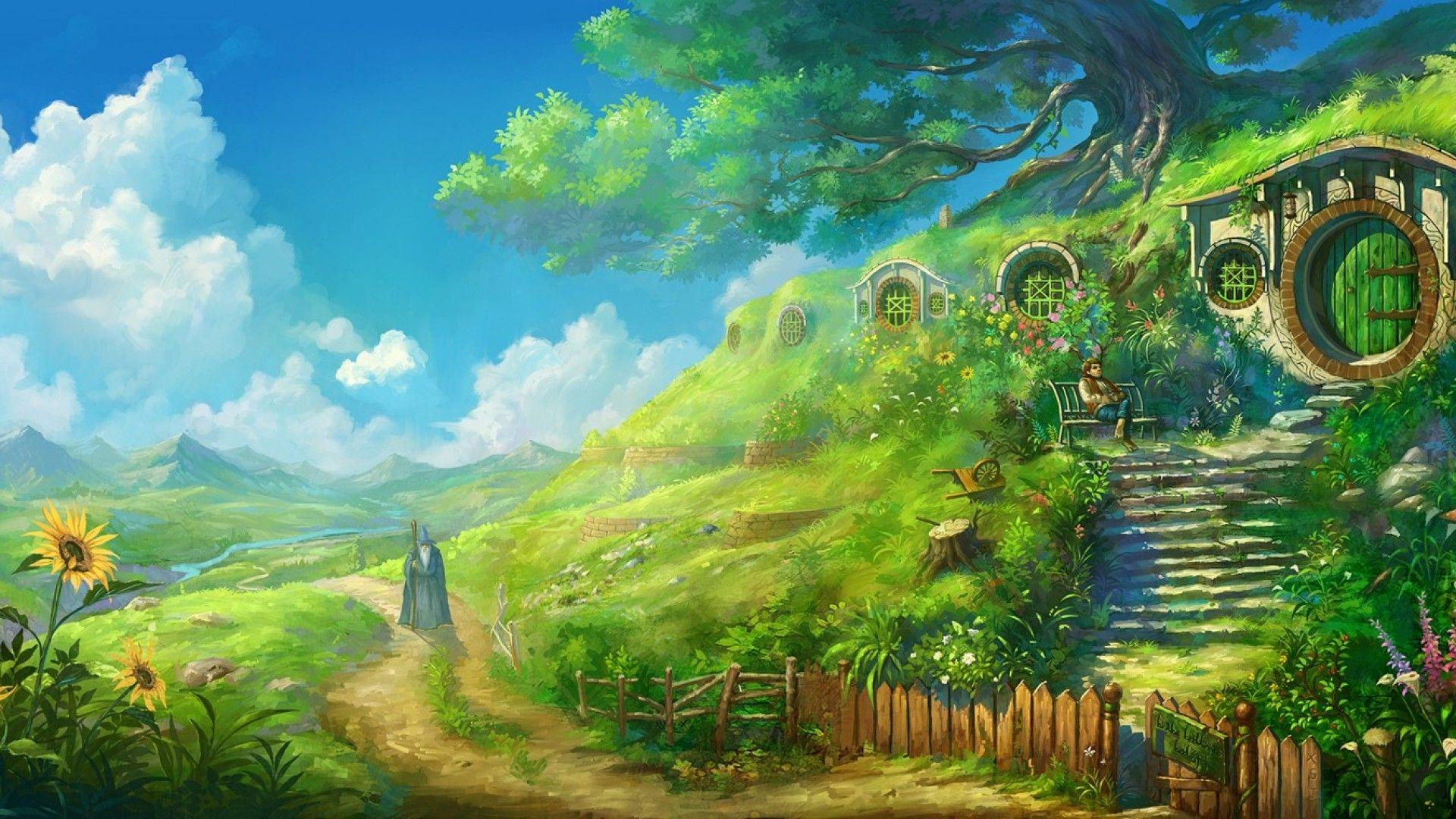 Simply: Gandalf The Hobbit The Shire artwork digital