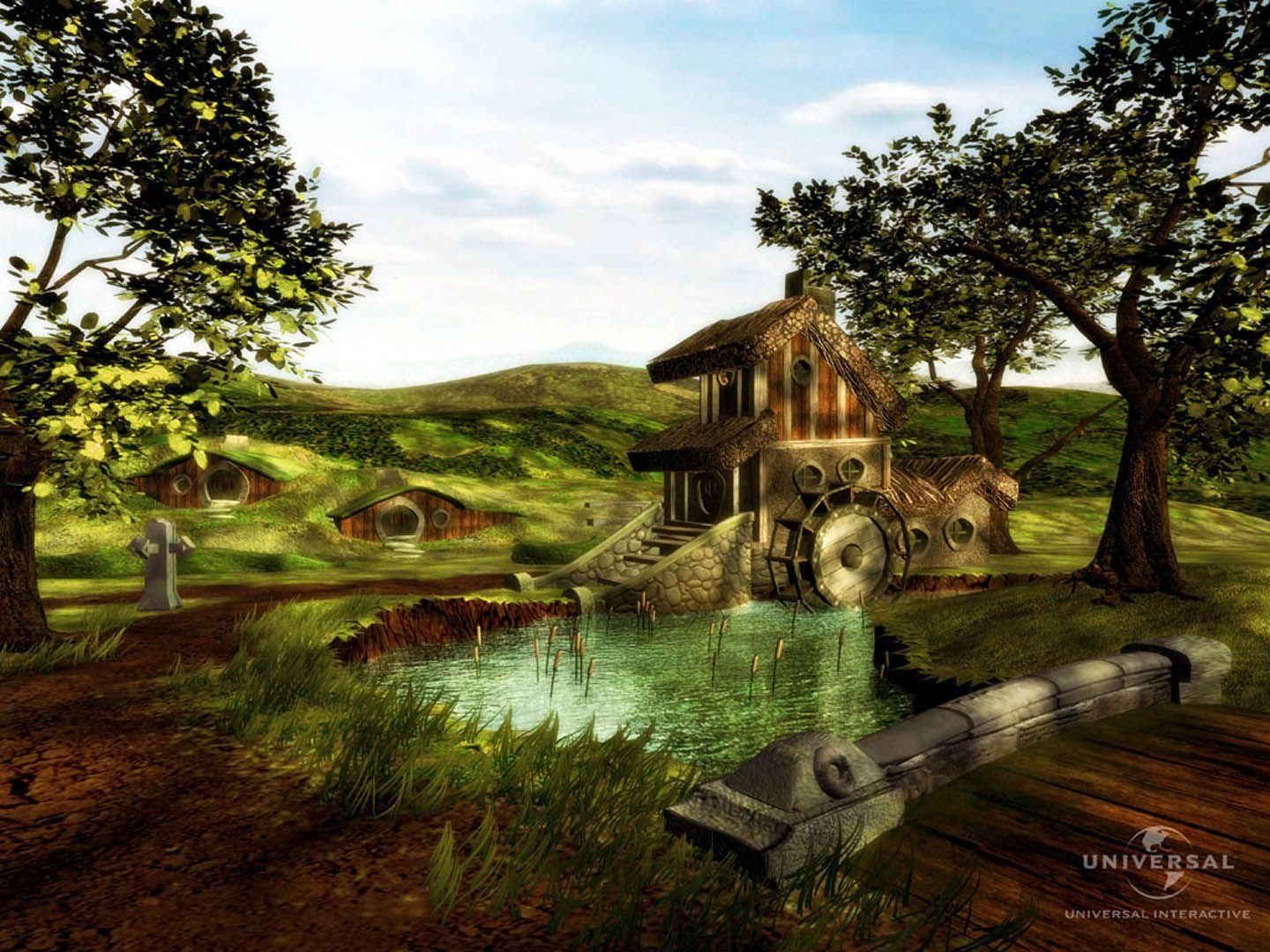 Waterwheel In The Shire Lord Of The Rings