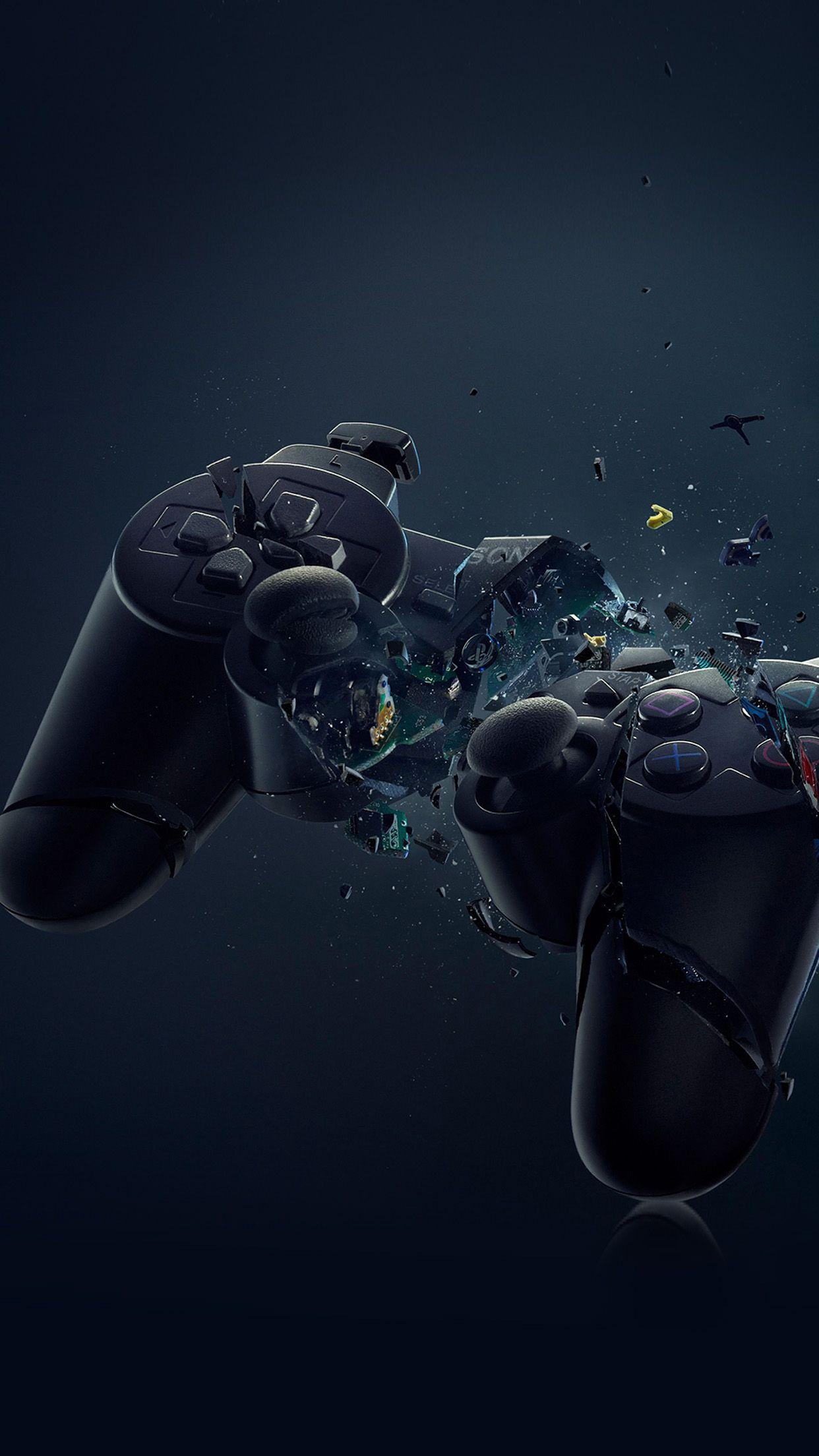 PS3 Broken Joystick Illustration Games Art Android Wallpaper free