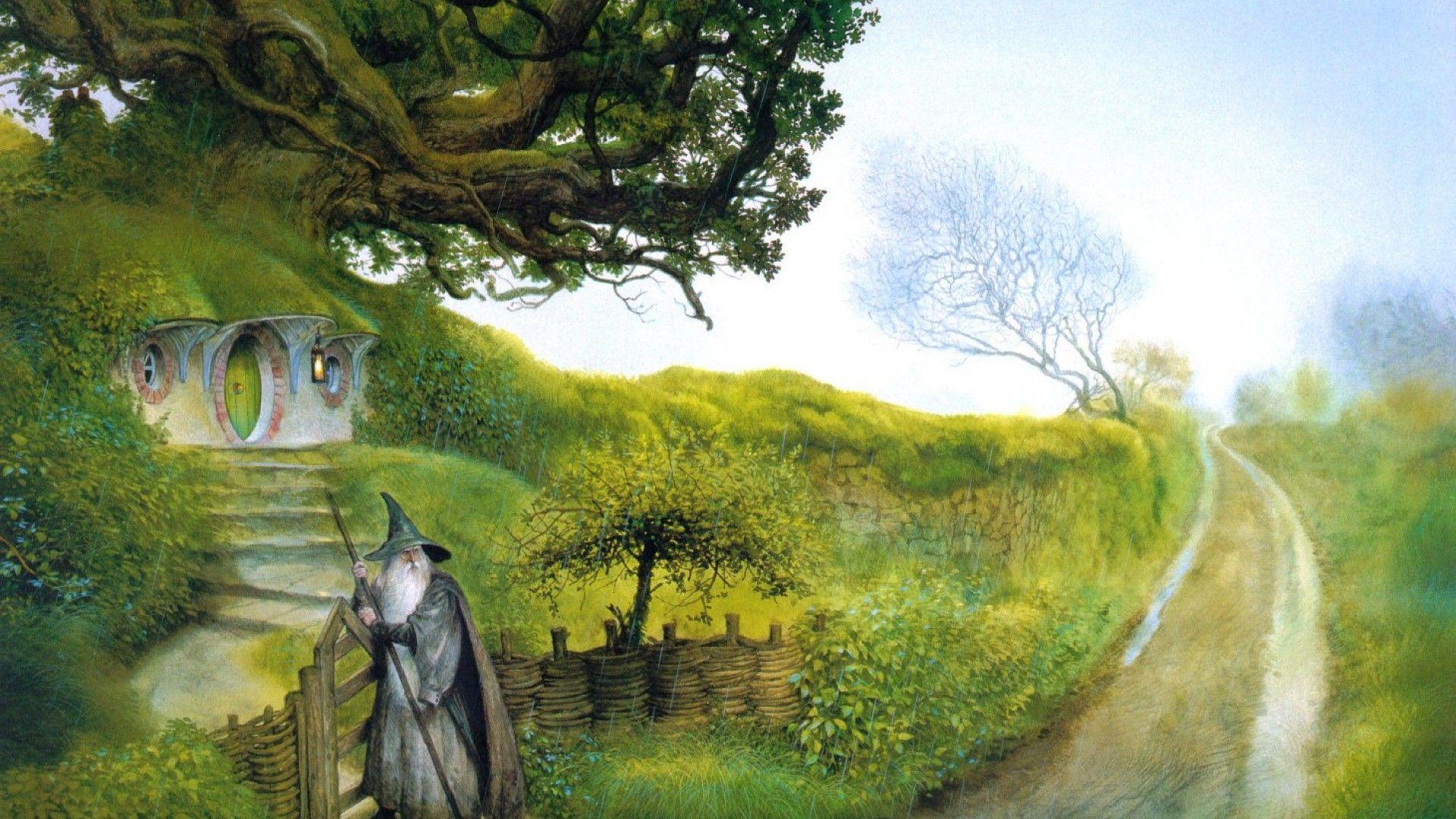 Gandalf arriving in the Shire  Lord of the rings The hobbit Fellowship  of the ring