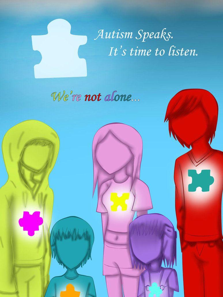 Autism Awareness Poster By Puzzle Piece Angel