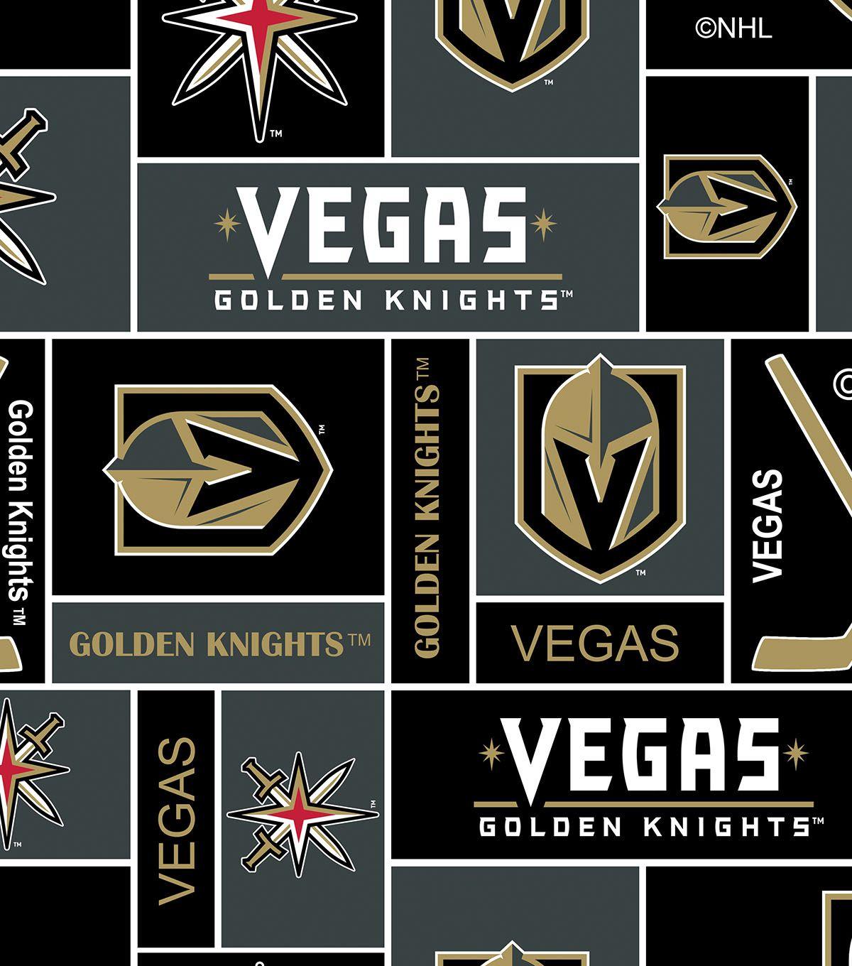 Vegas Golden Knights Fleece Fabric 60''-Block