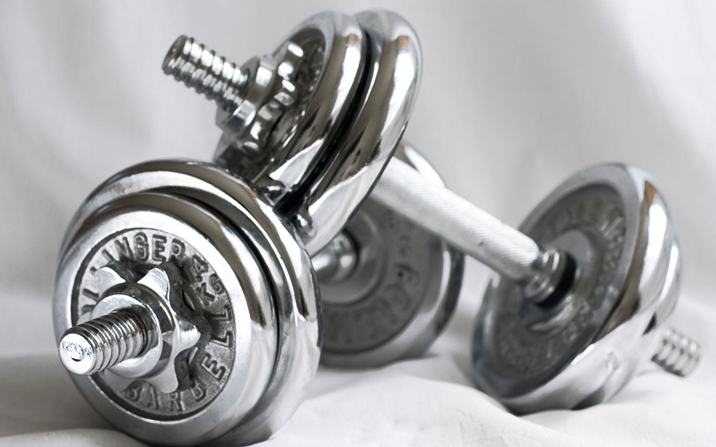 Image Fitness Two Sport Dumbbells Closeup 1440x900