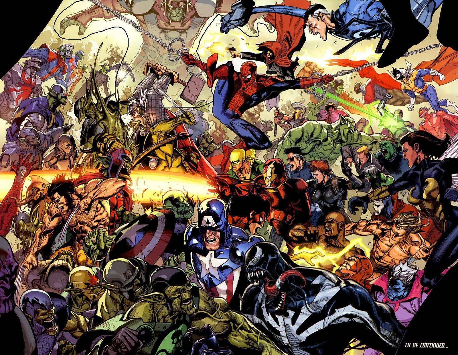 All Marvel Comics Together HD Desktop Wallpapers ~ Cartoon