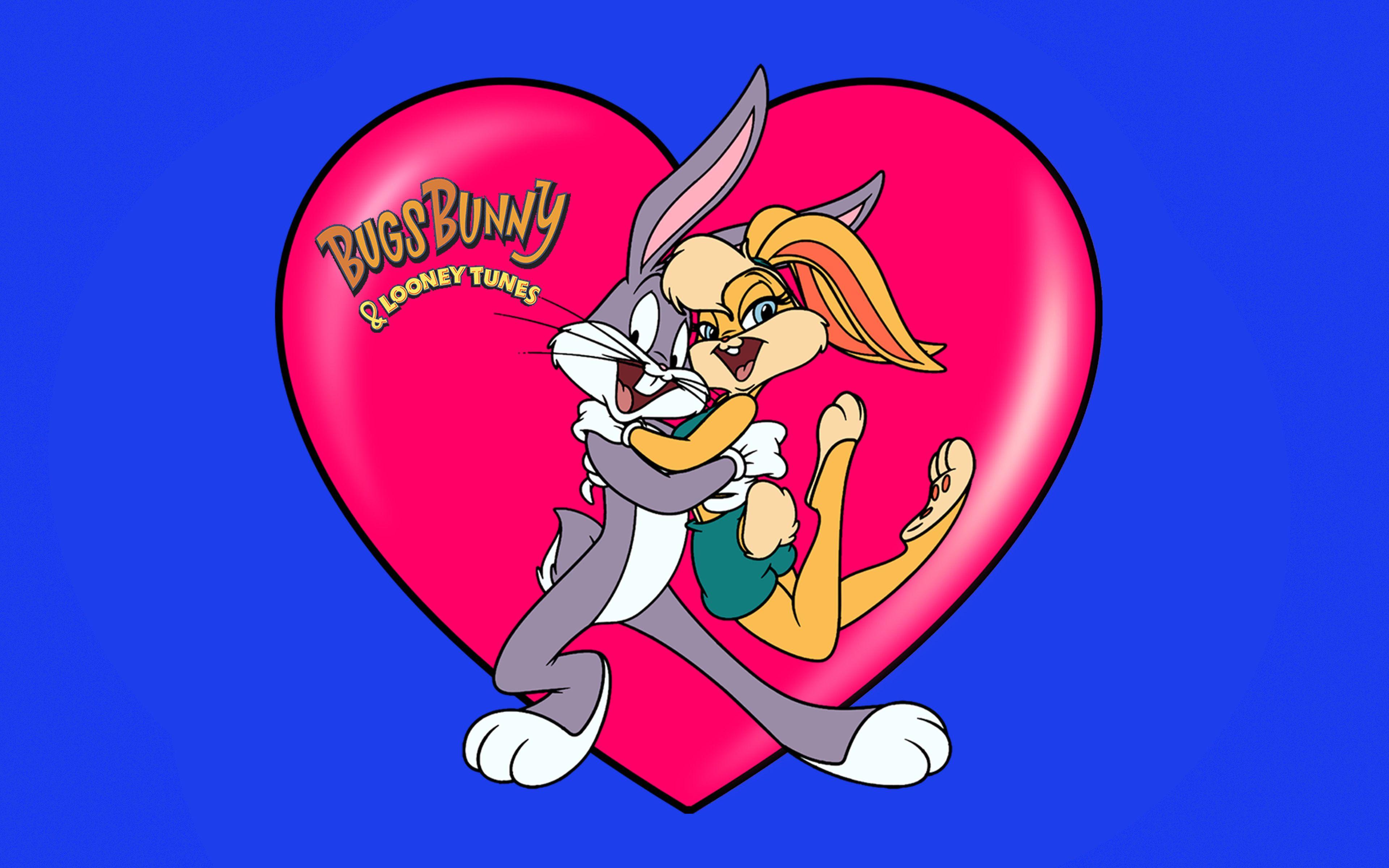 Looney Tunes Bugs Bunny And Lola Bunny Post Card Desktop Wallpaper
