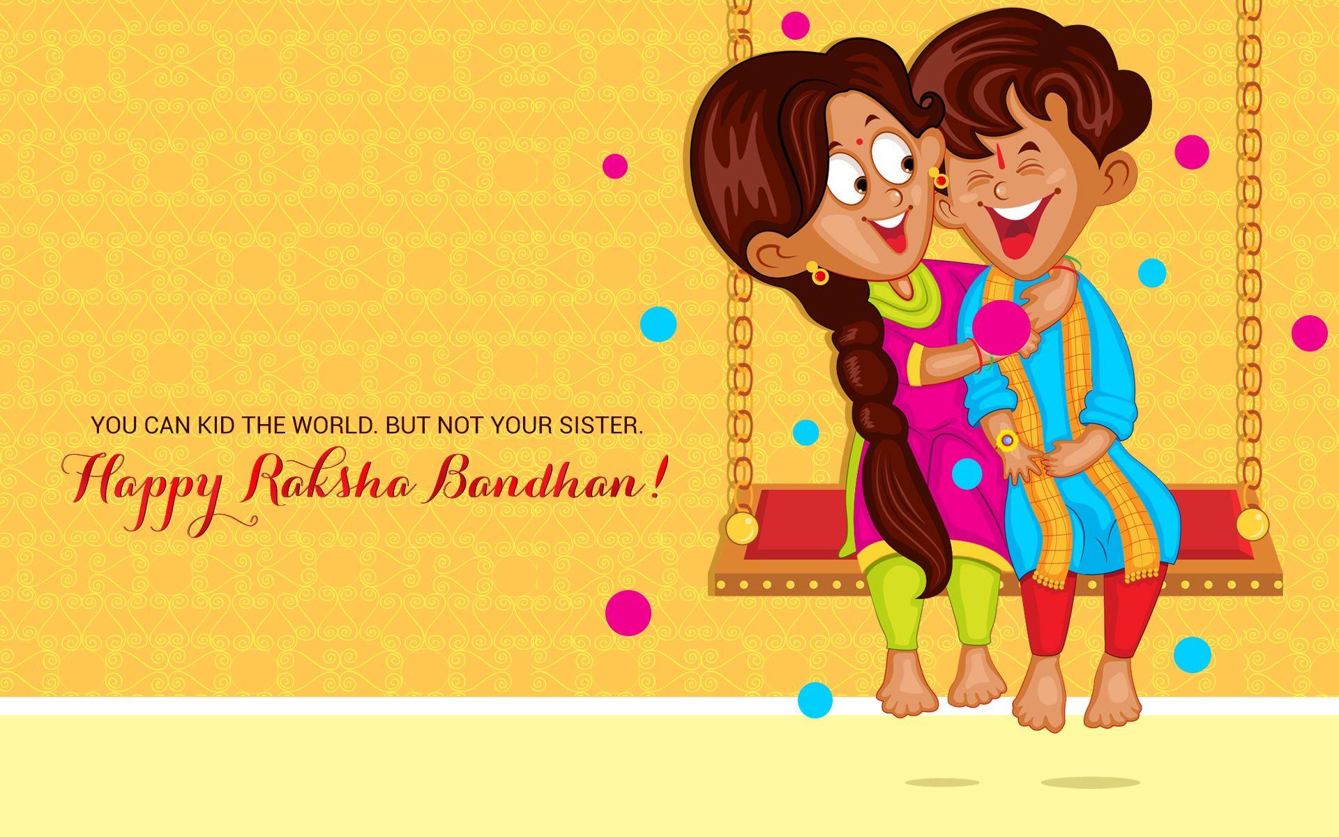 Rakshabandhan Brother sister HD Wallpaper Happy Raksha Bandhan