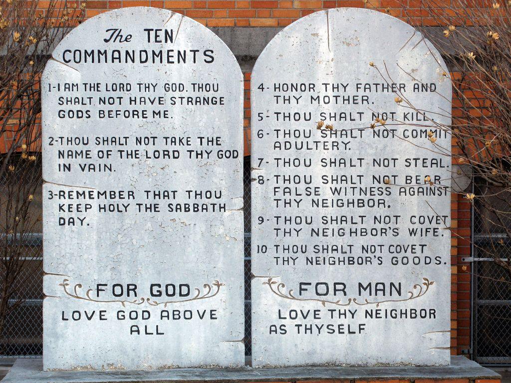 The Ten Commandments. Moses was given the Ten Commandments