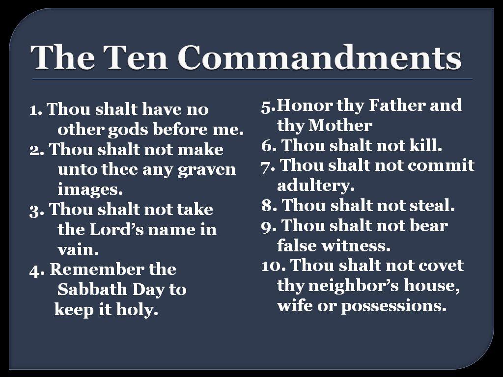 Ten commandments found in Islam « Ministry Of Jesus Christ