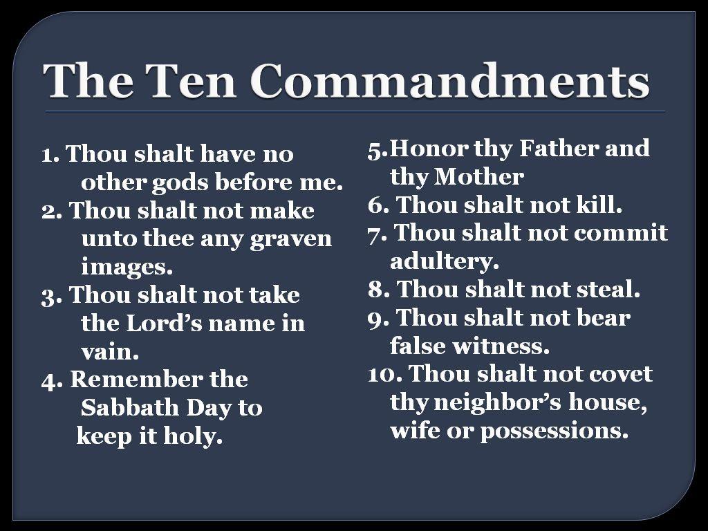 ten commandments of god tagalog