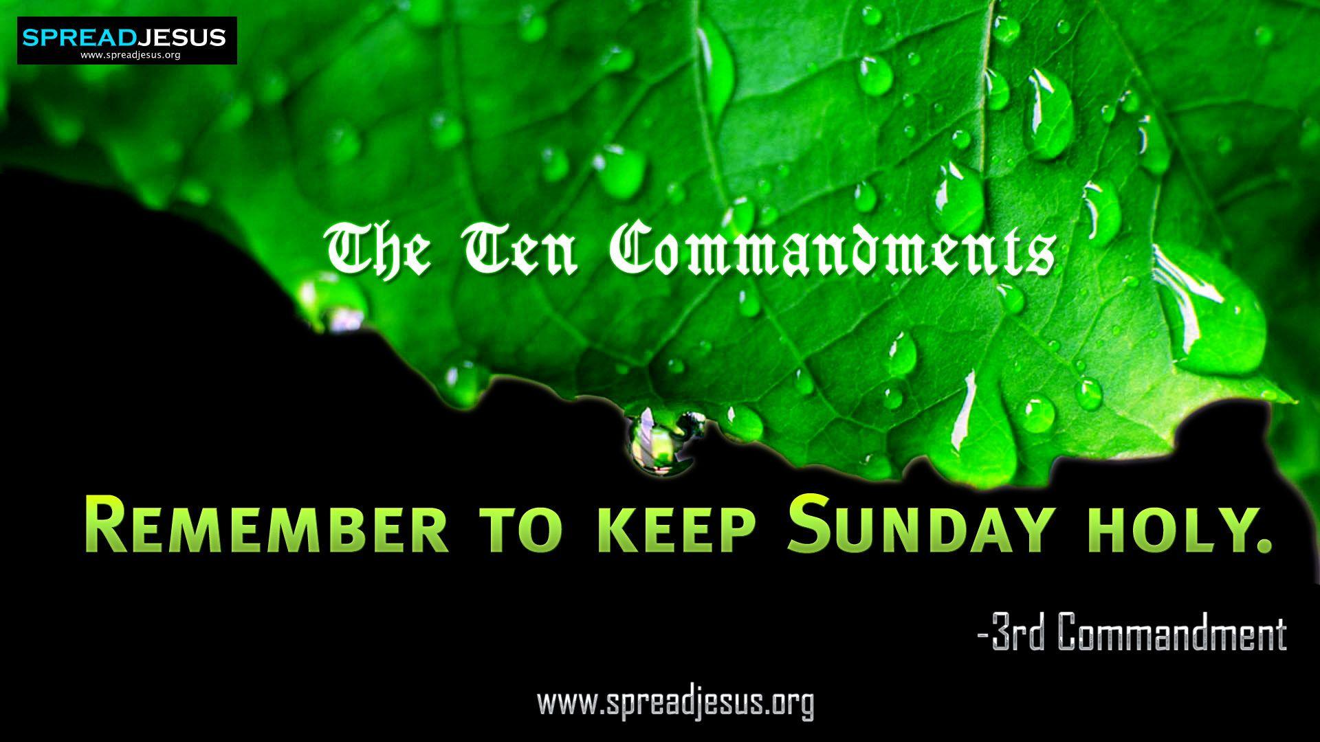 The Ten Commandments:: 3rd Commandment in 10 Commandments - 10