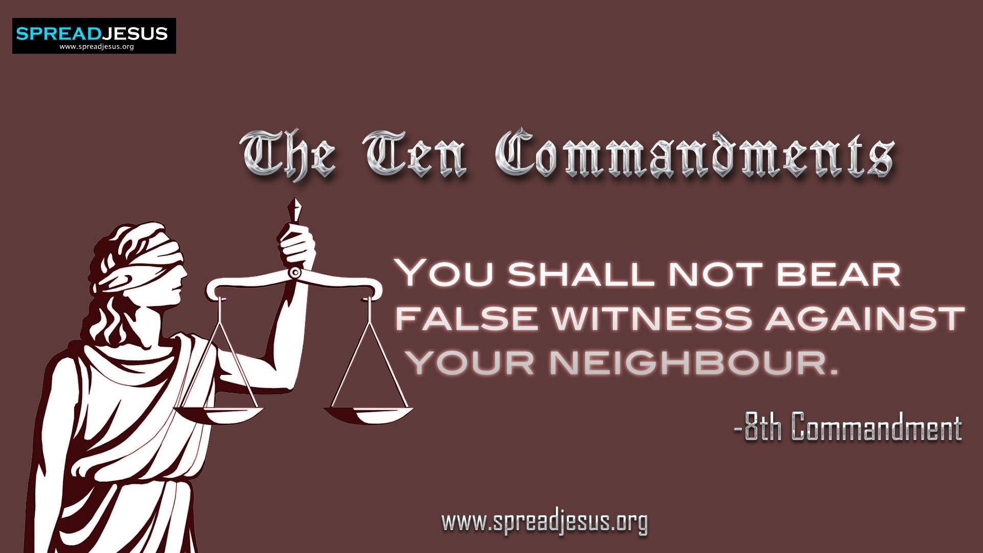 The Ten Commandments:: 8th Commandment in 10 Commandments - 10