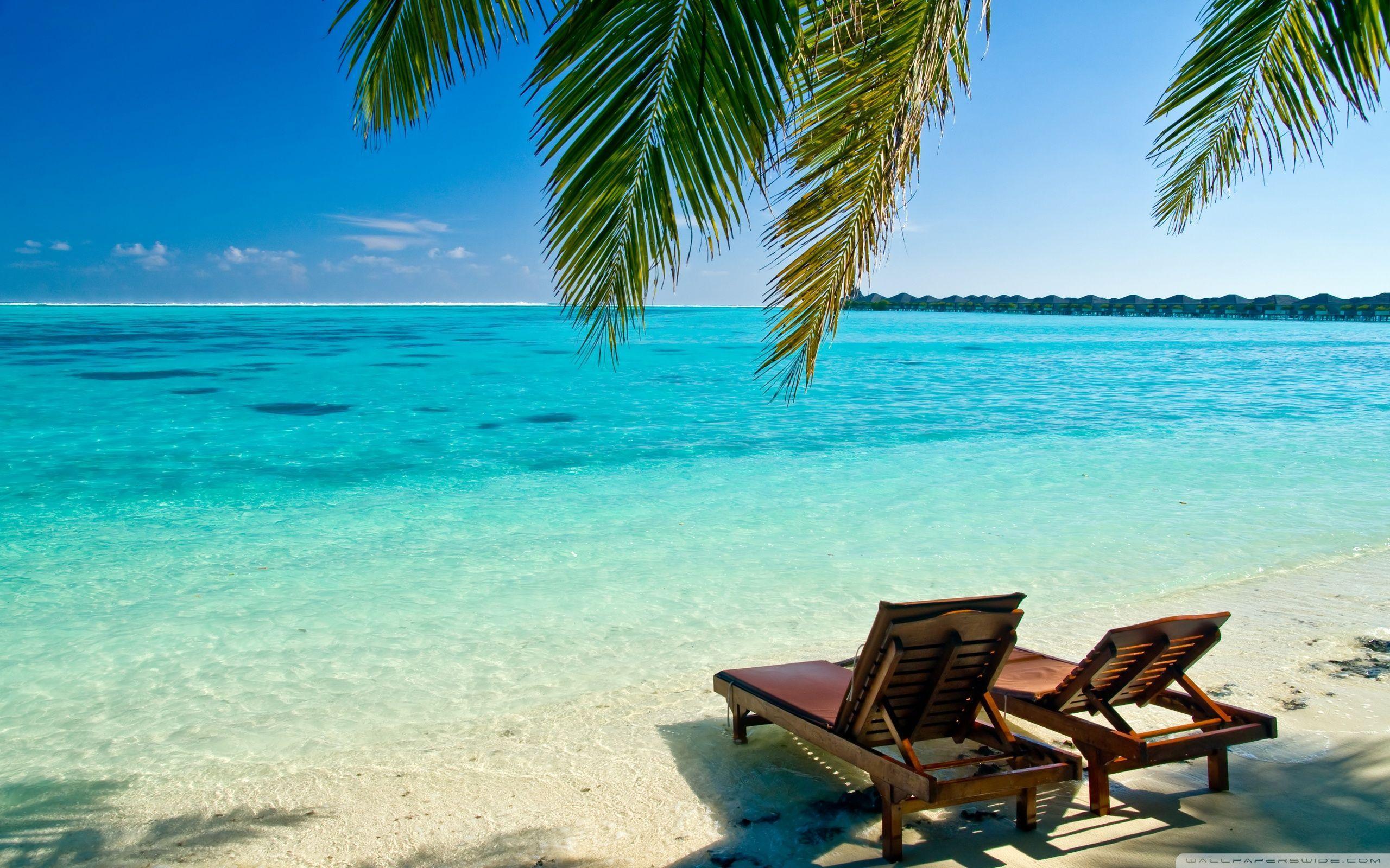 Deck Chairs On The Beach ❤ 4K HD Desktop Wallpaper for 4K Ultra HD