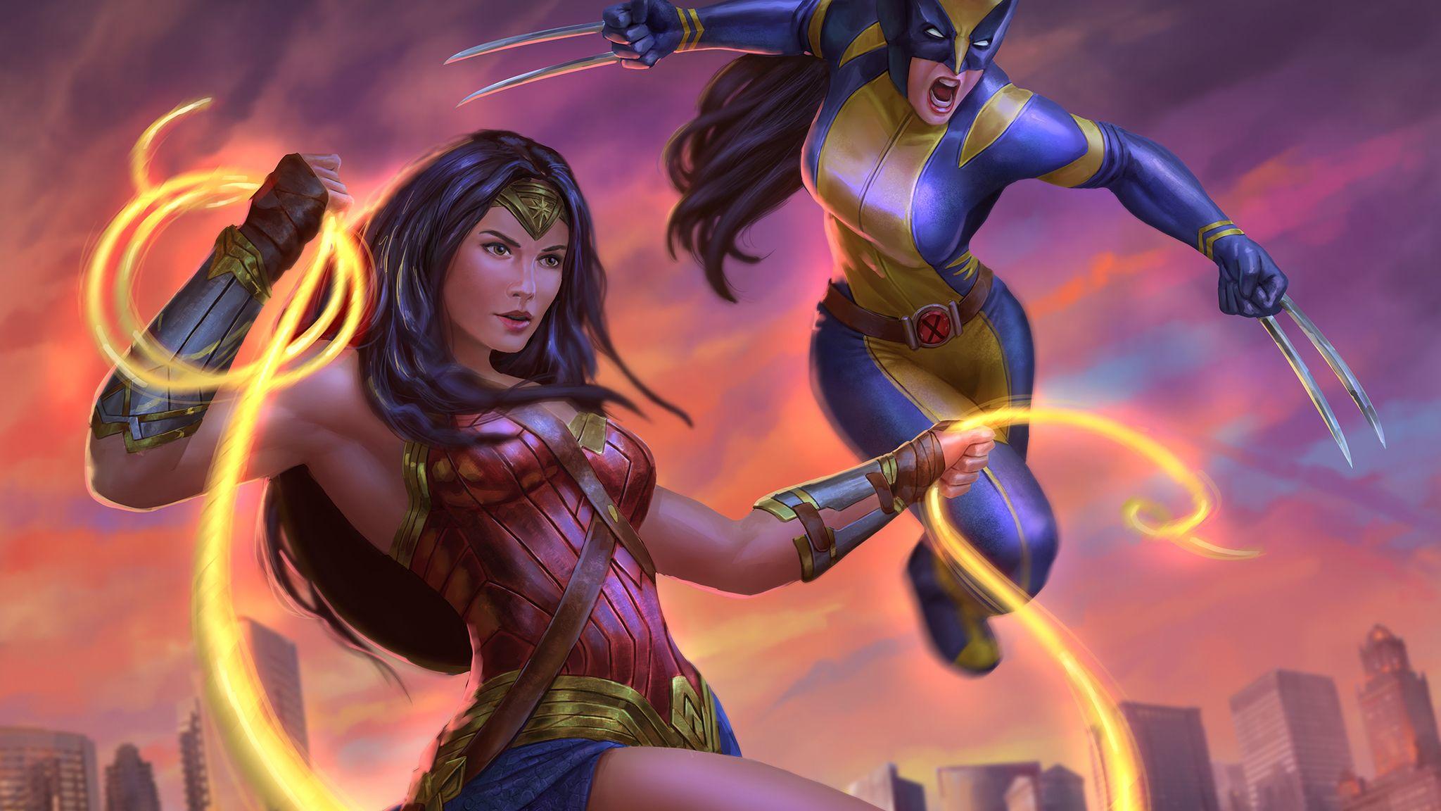 Wonder Woman And X23 Artwork 2048x1152 Resolution HD 4k
