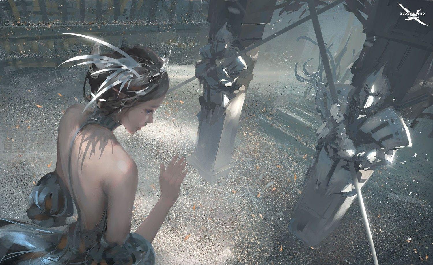 Wallpaper, fantasy art, anime, WLOP, screenshot, fictional