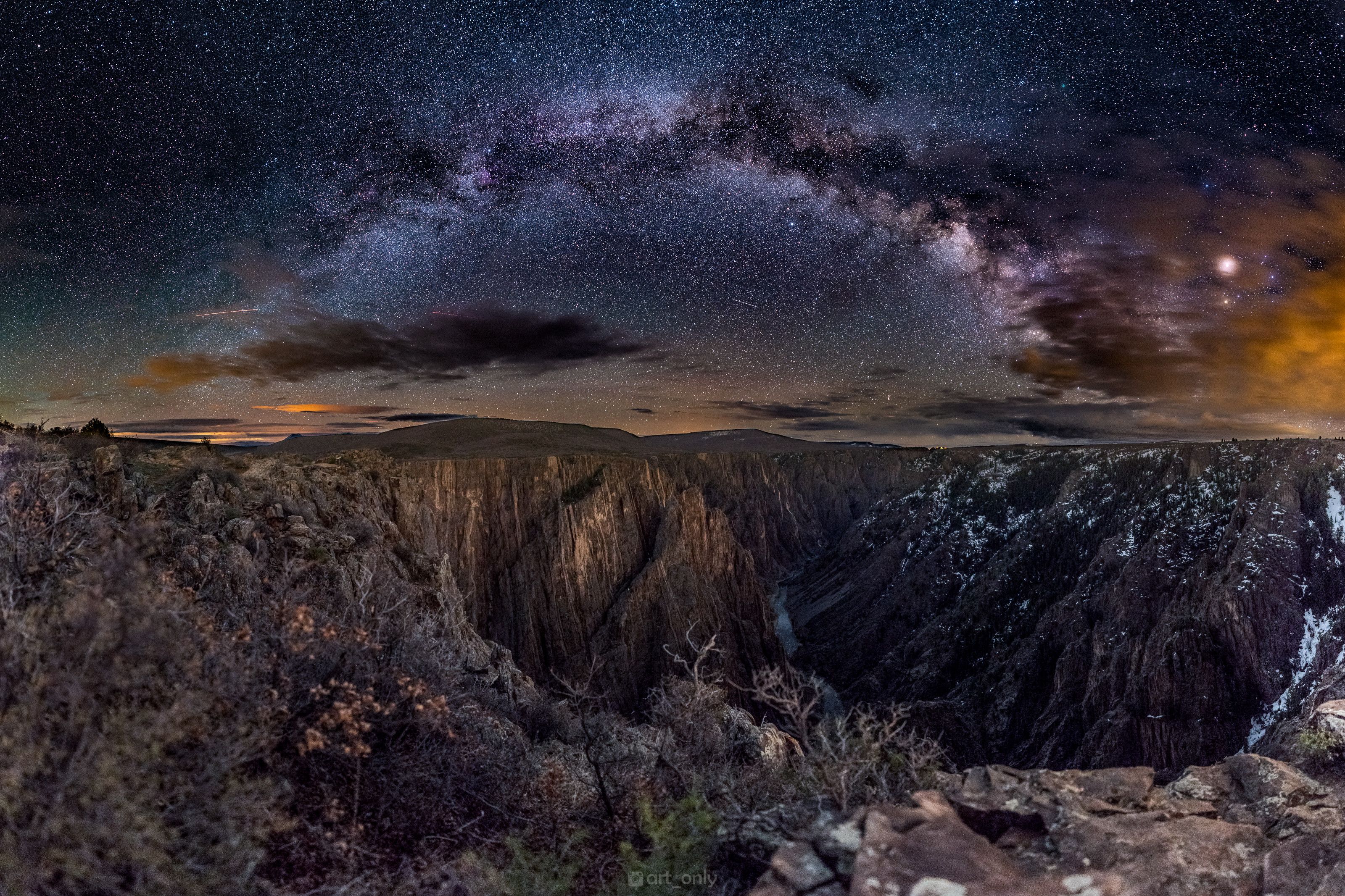 I went to see Black Canyon Of the Gunnison in Colorado at night