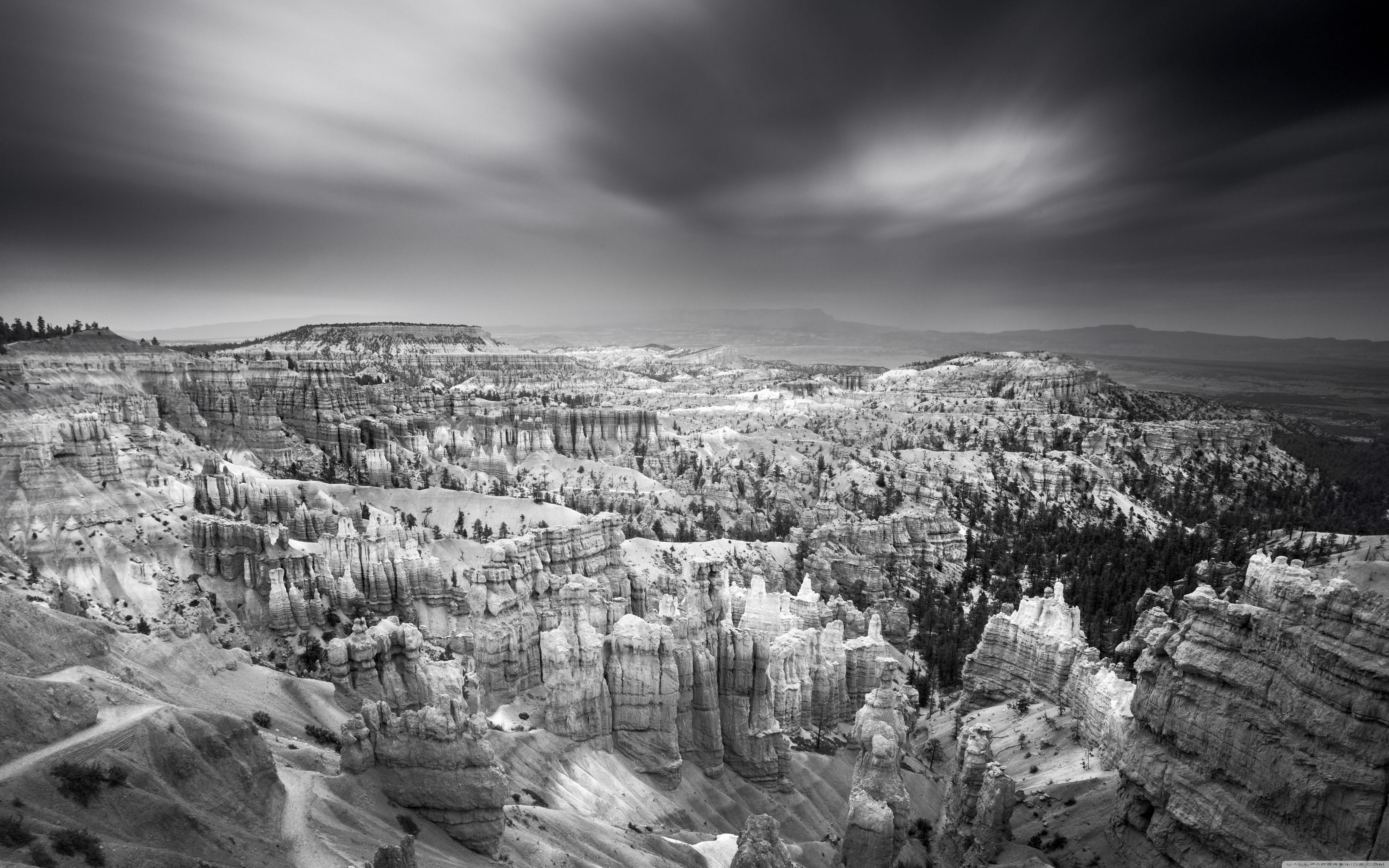 Bryce Canyon National Park Black And White ❤ 4K HD Desktop
