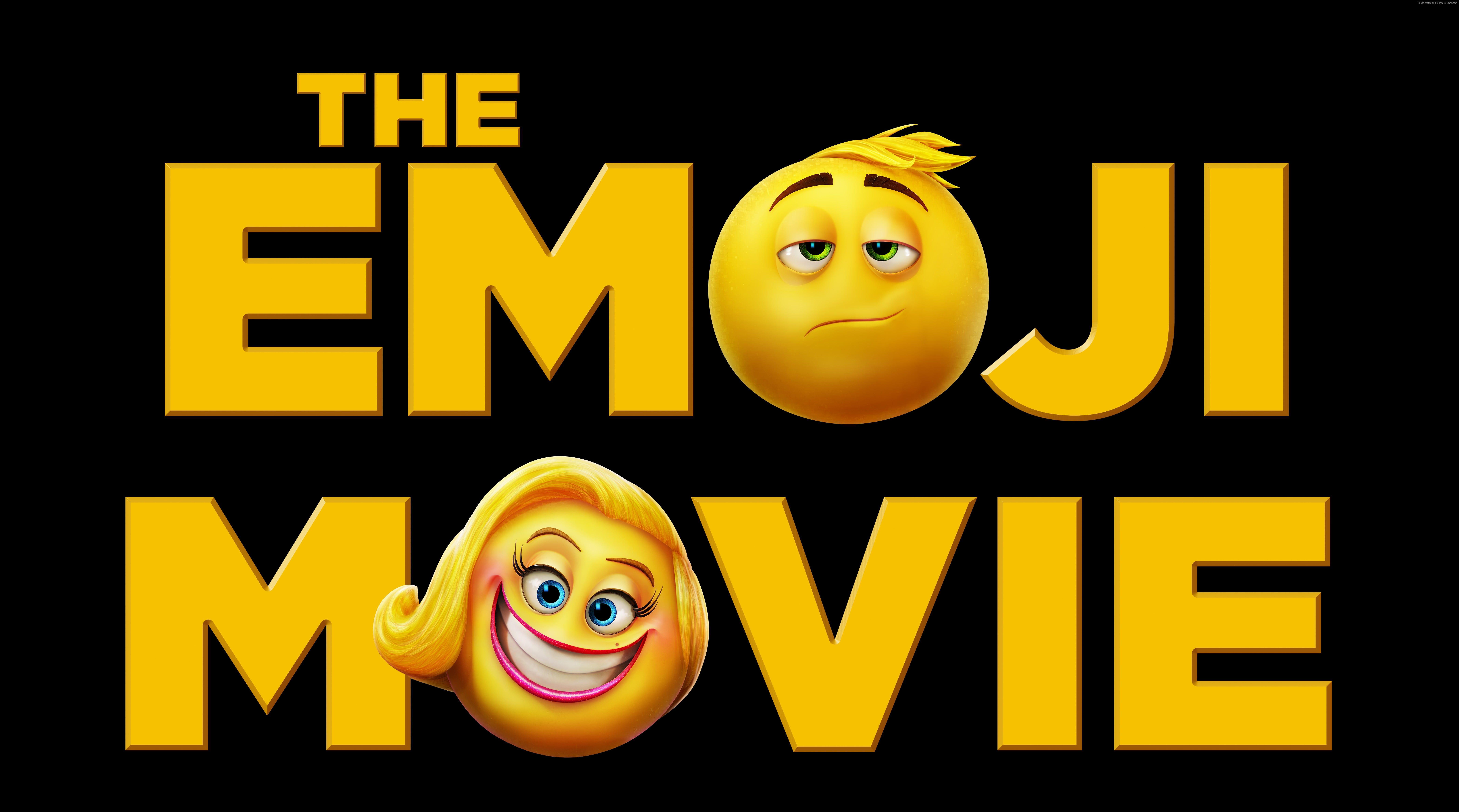 The Emoji Movie text on black background HD wallpaper. Wallpaper