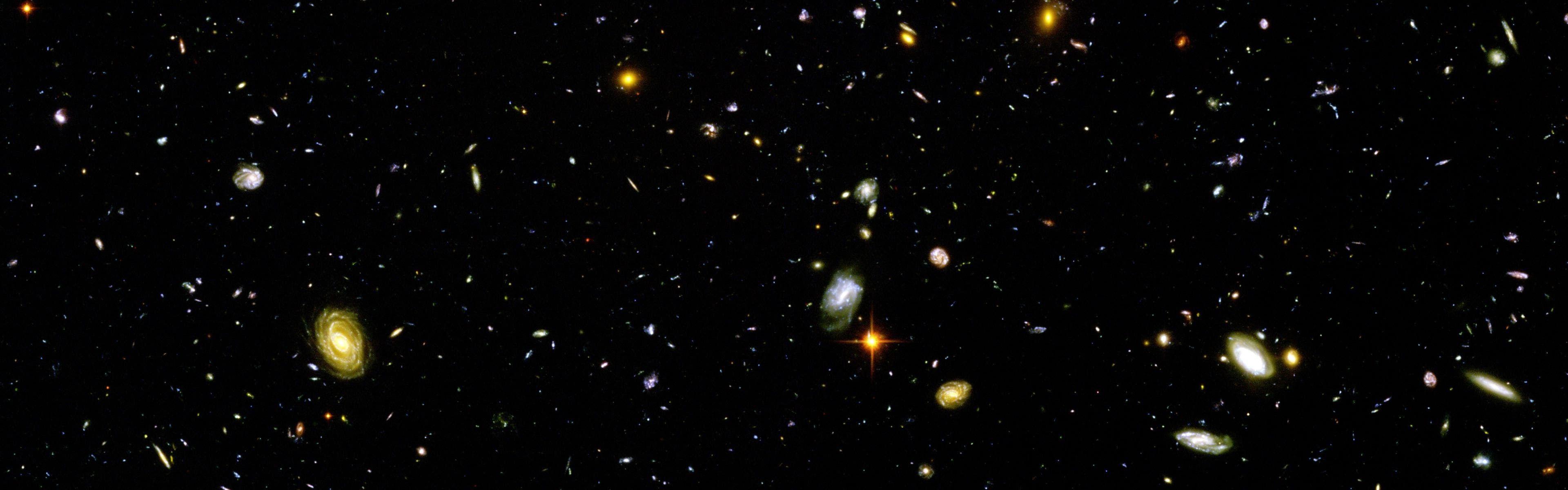 Hubble Deep Field, Space, Galaxy, Multiple Display Wallpaper HD