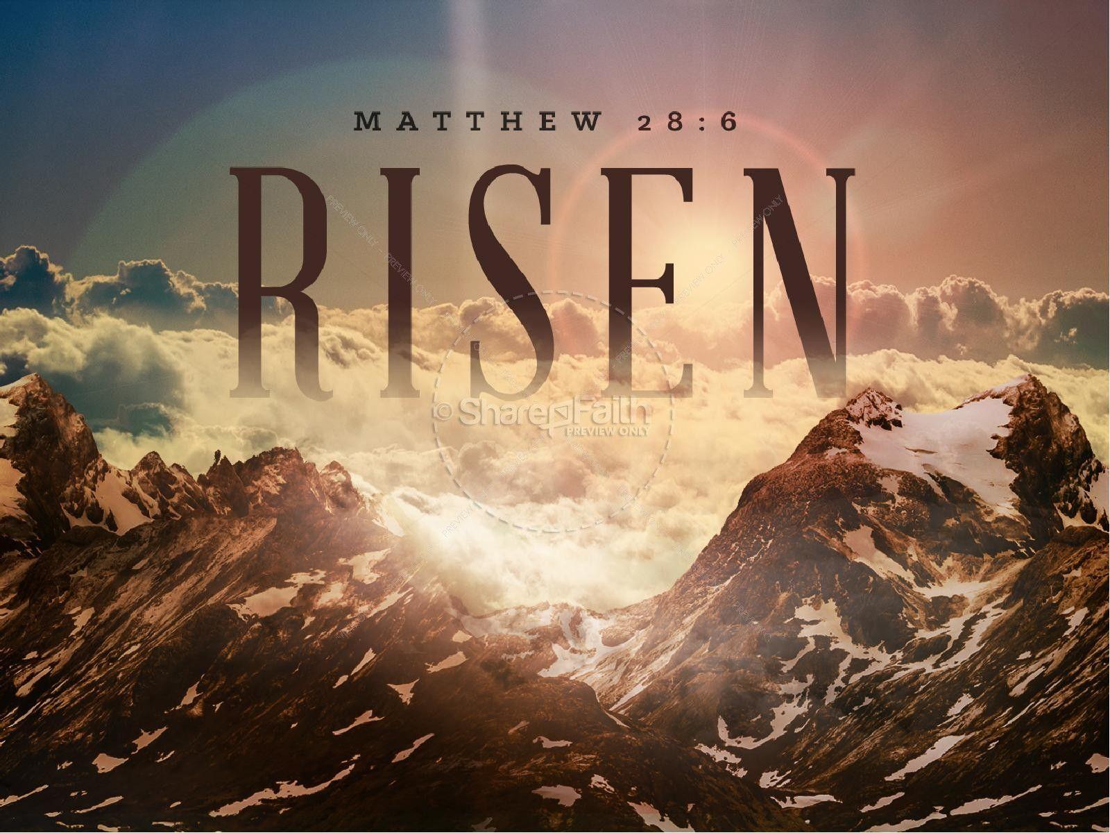 He is Risen Indeed Christian PowerPoint. Easter Sunday