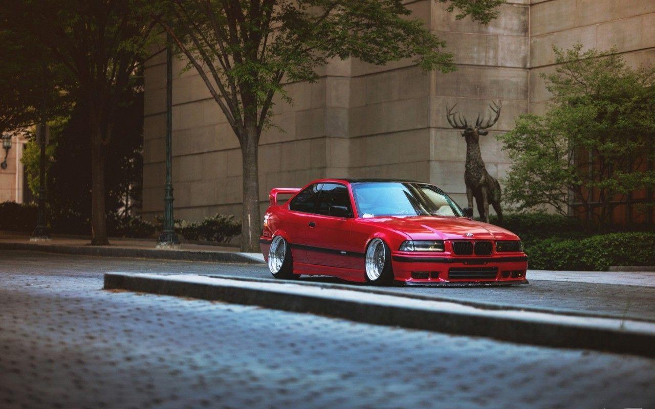 Car Bmw E36 Stance Tuning Lowered German Cars Street Trees Car