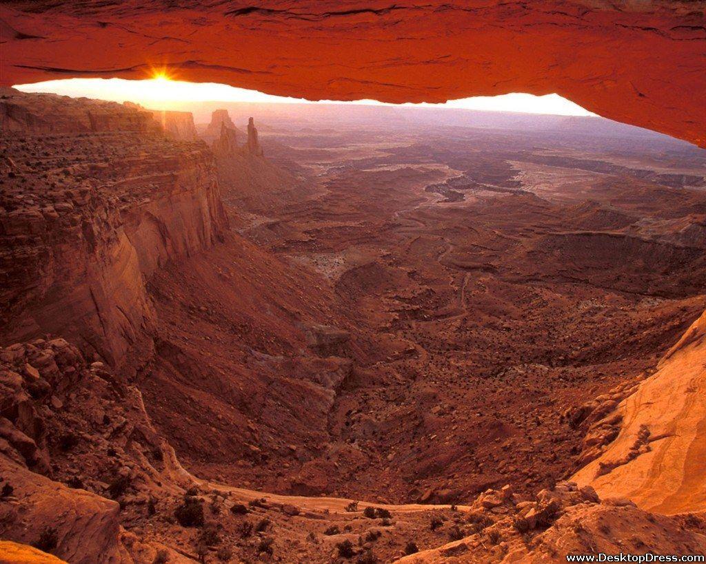Desktop Wallpaper Natural Background Mesa Arch at Sunrise