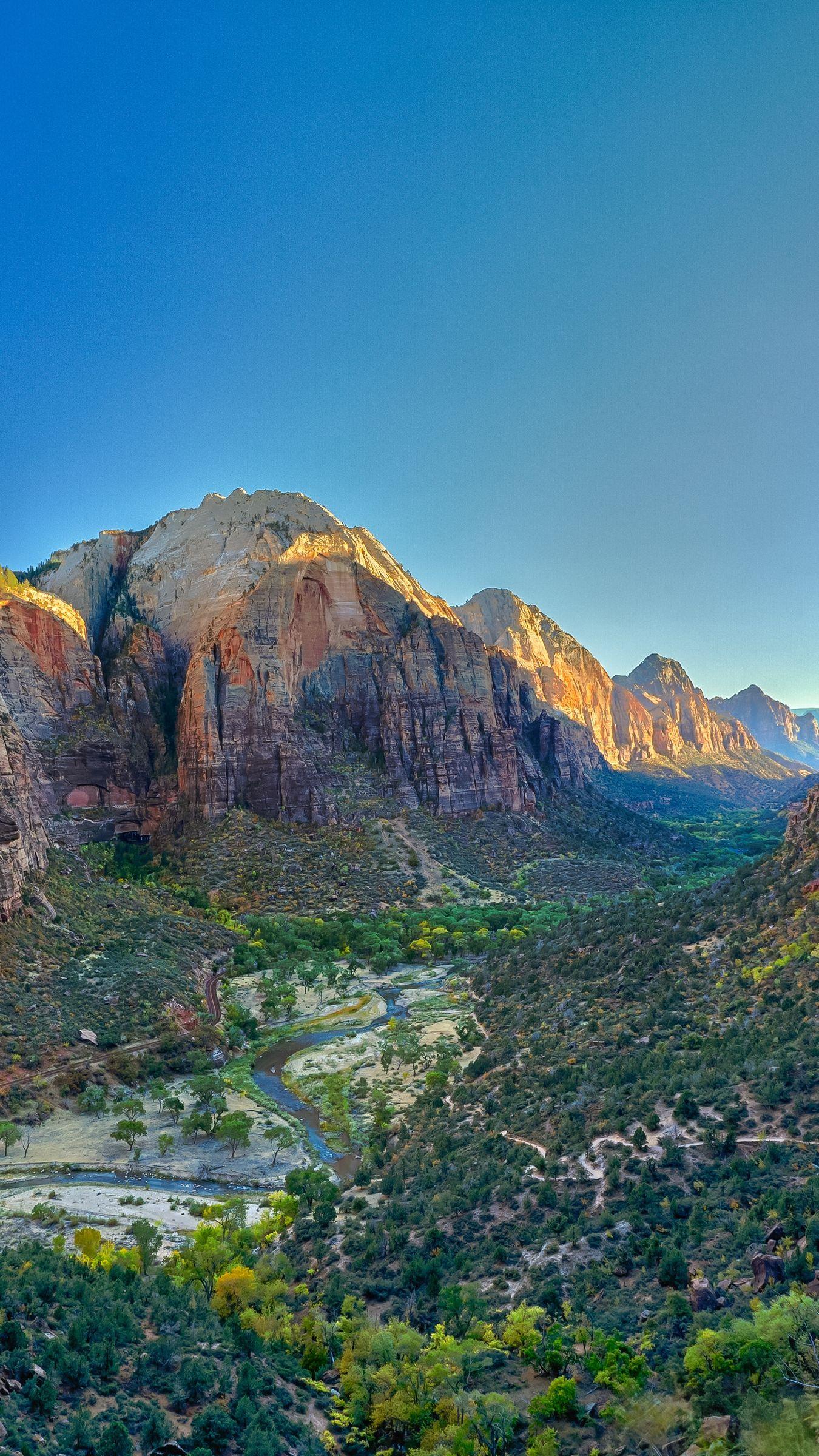 Virgin River Valley Zion National Park Canyon IPhone Wallpaper