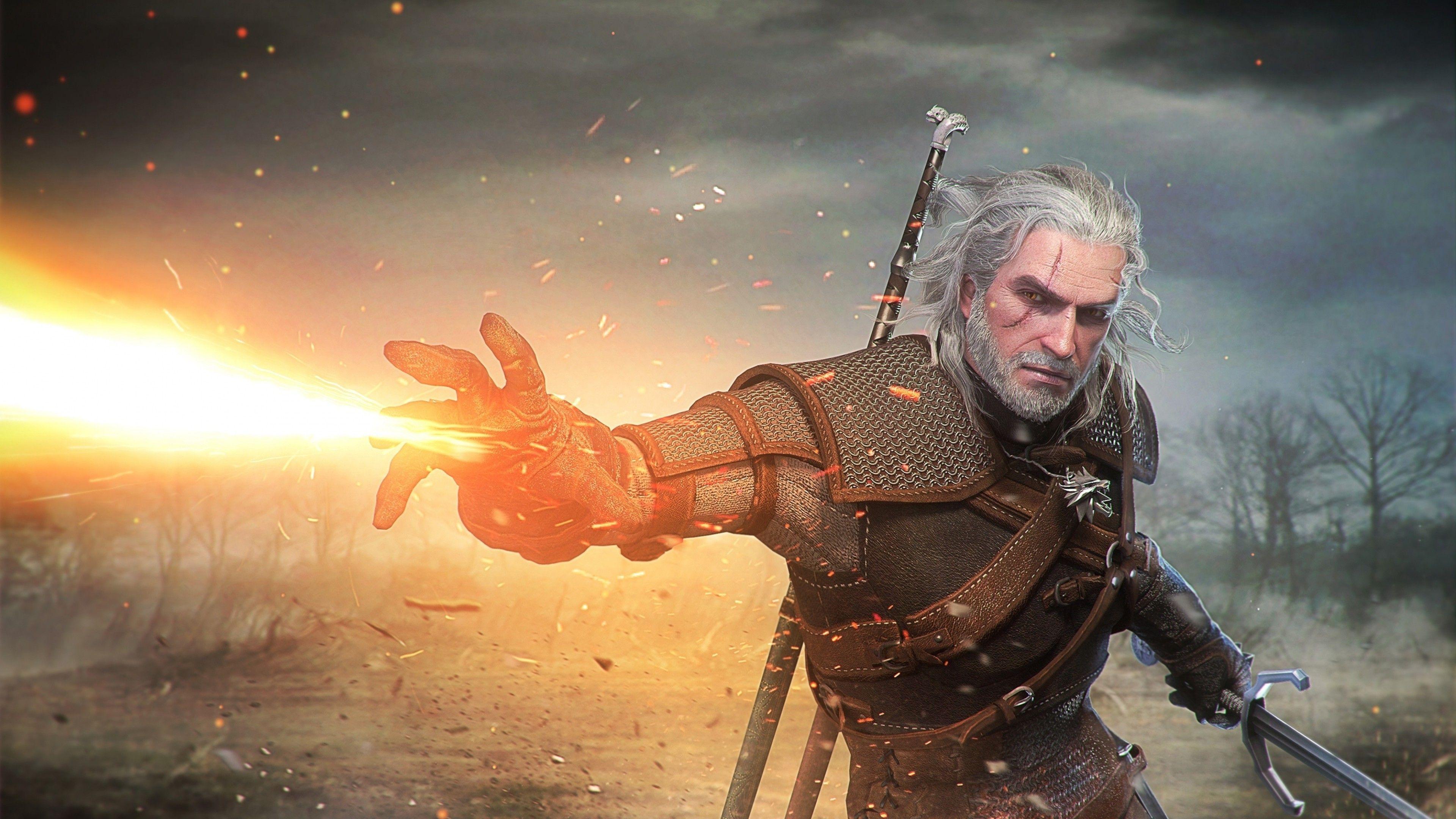 Wallpaper, video games, sword, The Witcher 3 Wild Hunt, Geralt