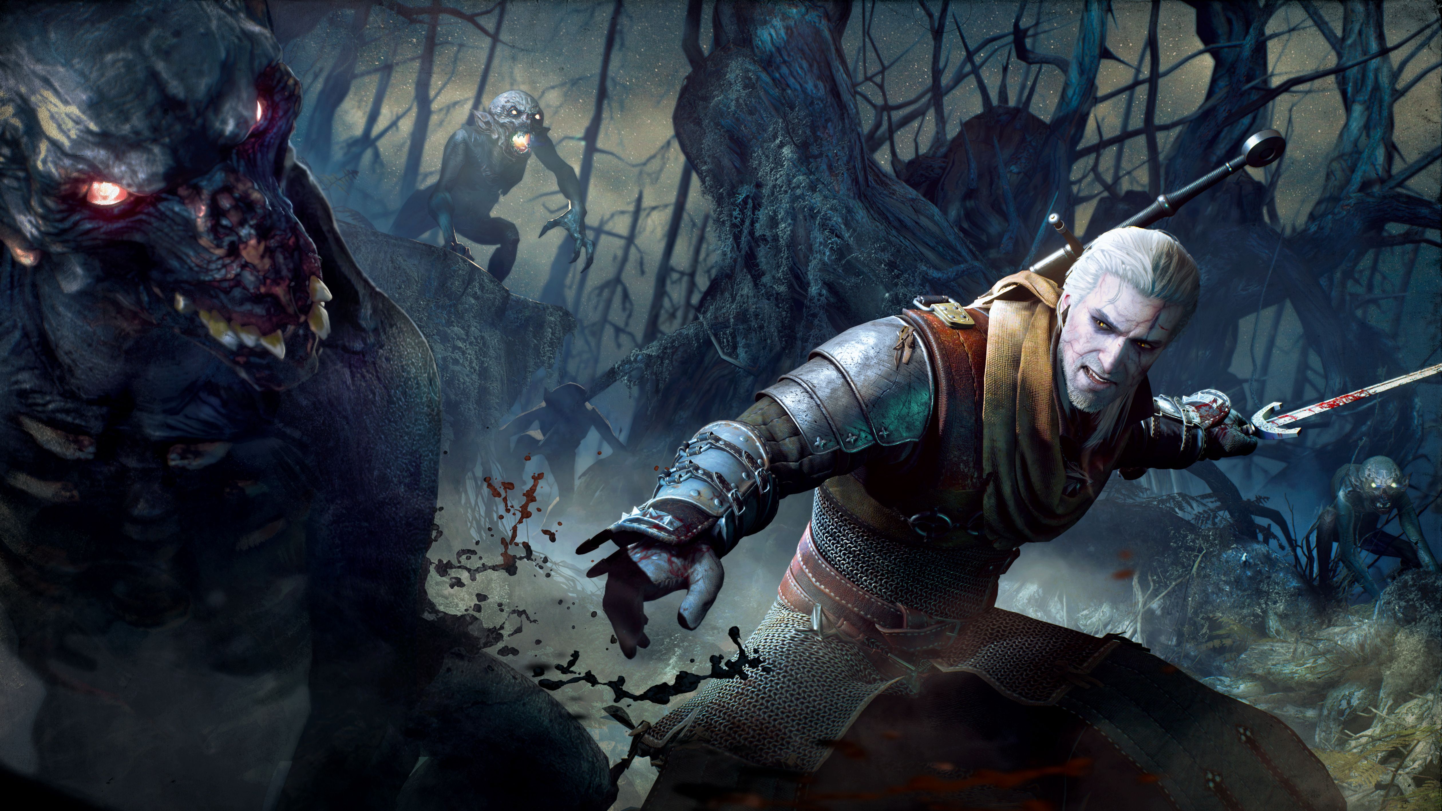 Wallpaper Geralt of Rivia, The Witcher 3: Wild Hunt, 4K, Games