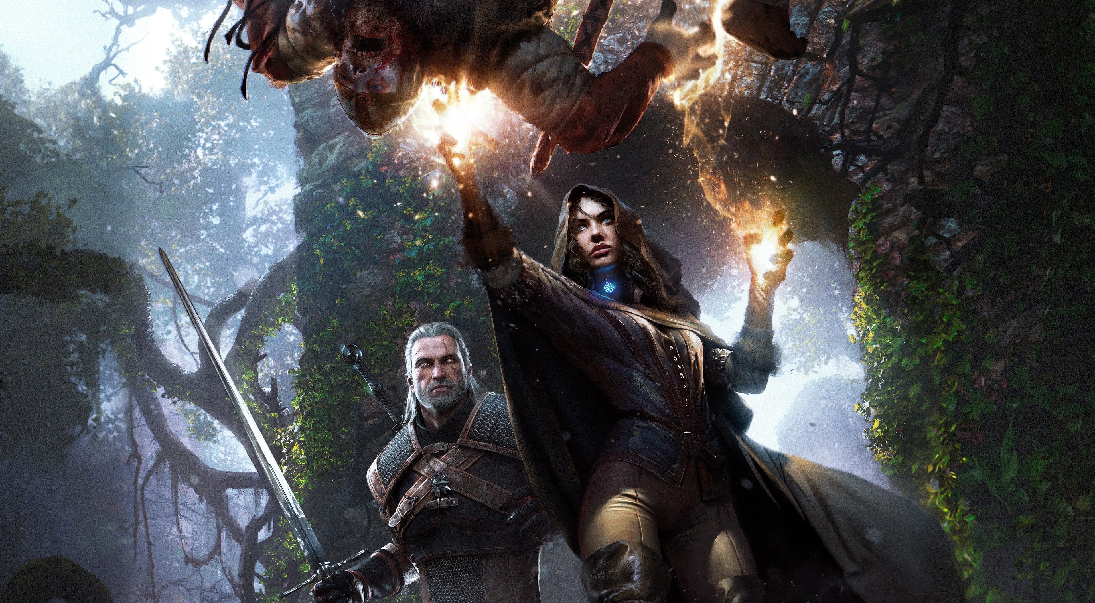 Wallpaper, The Witcher 3 Wild Hunt, Geralt of Rivia, mythology
