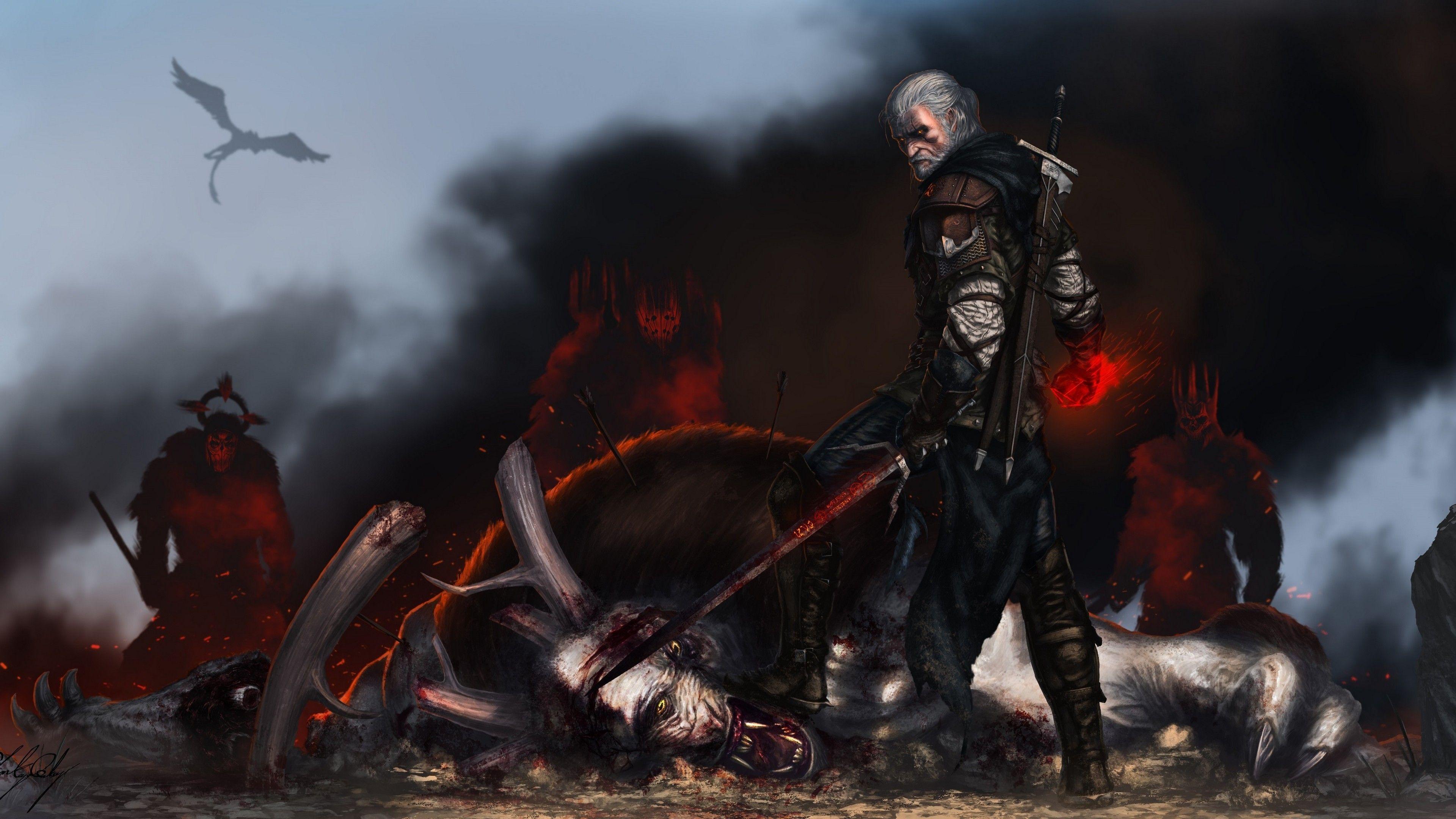 The Witcher 3 Wild Hunt Warrior Geralt Of Rivia Creature Wallpaper