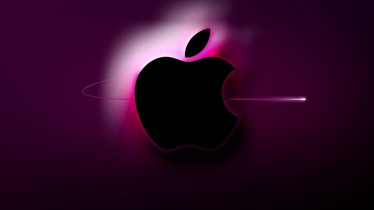 3D Pink Apple Logo Wallpaper HD. iPad Pro & Others Wallpaper