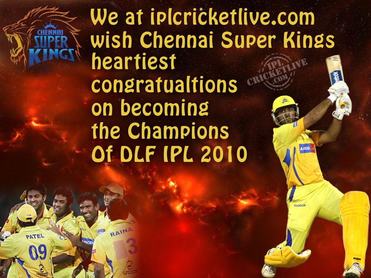 Chennai Super Kings Won IPL 2010 « Sandeep Kumar