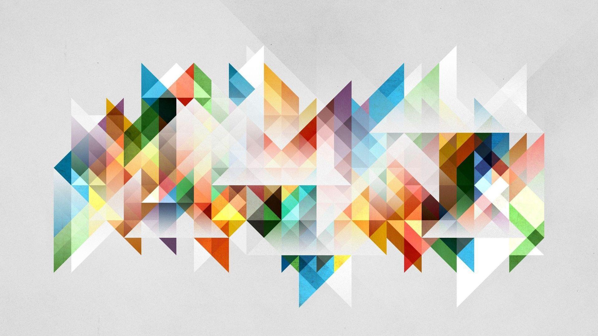 Pastel Triangles Forming A Shape Vector HD Wallpaper X