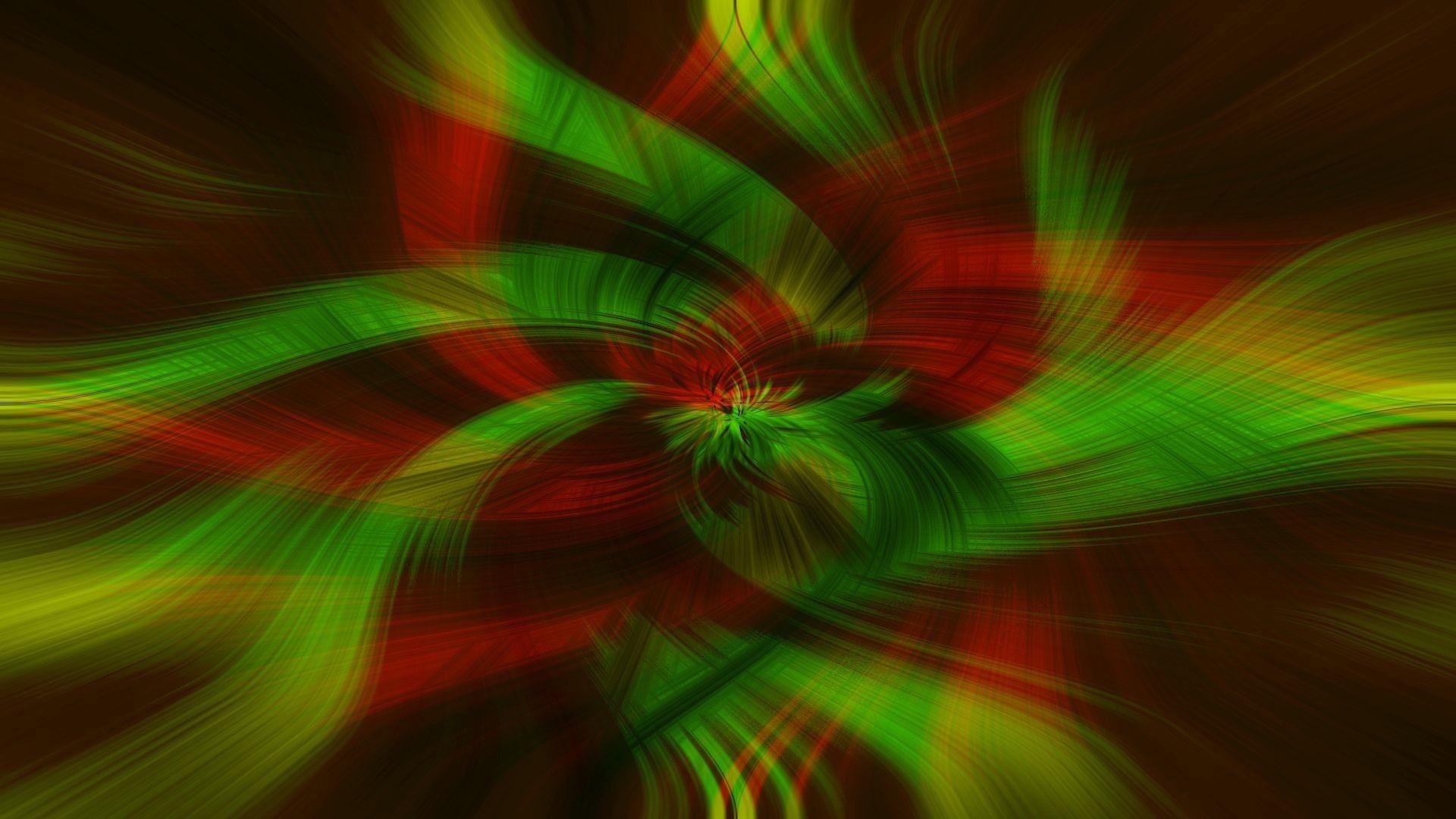 Abstract: Red Green Shaped Lines Line Shape Wallpaper 1920x1080