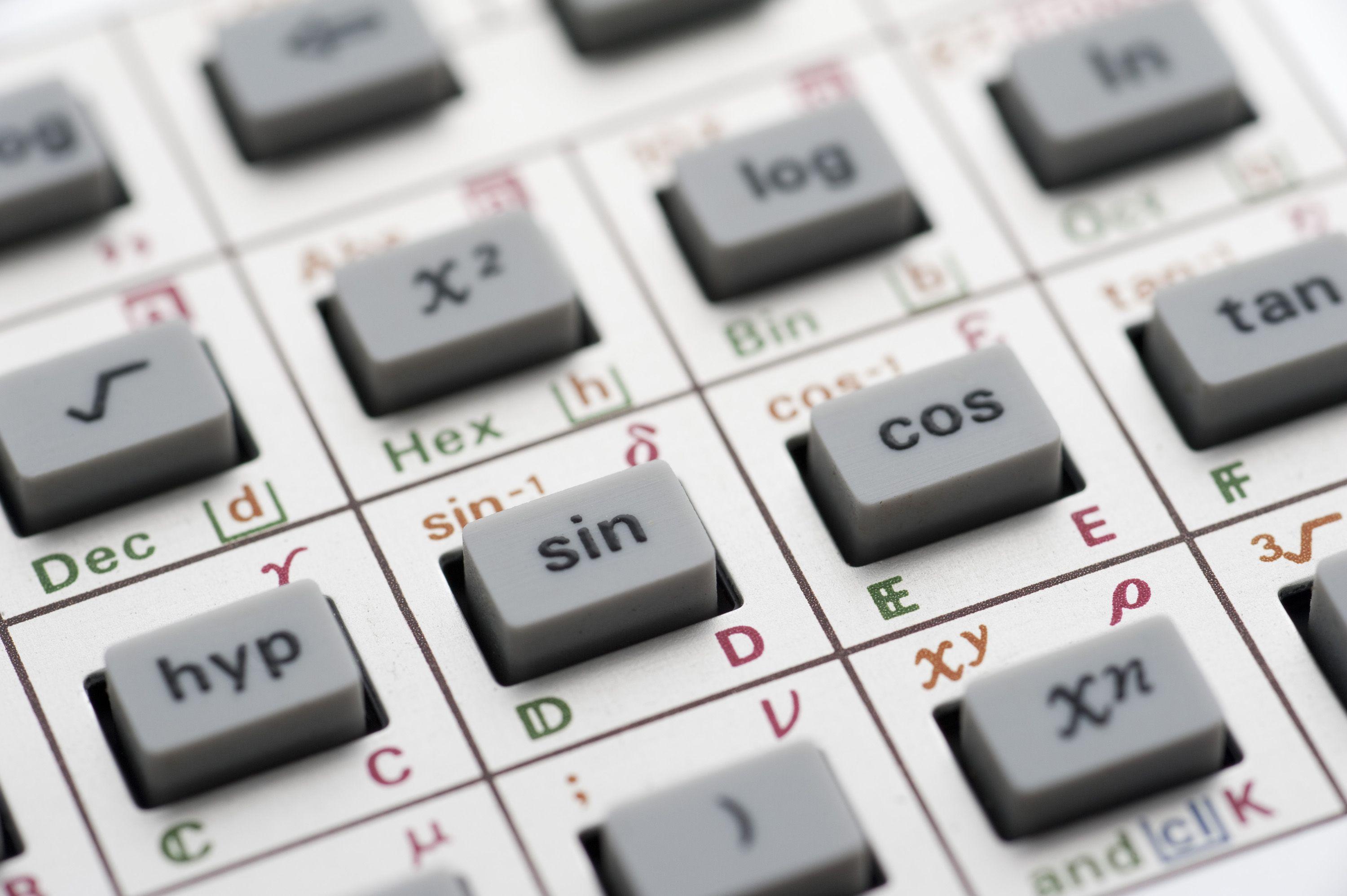 Free image of Trigonometry calculator keys