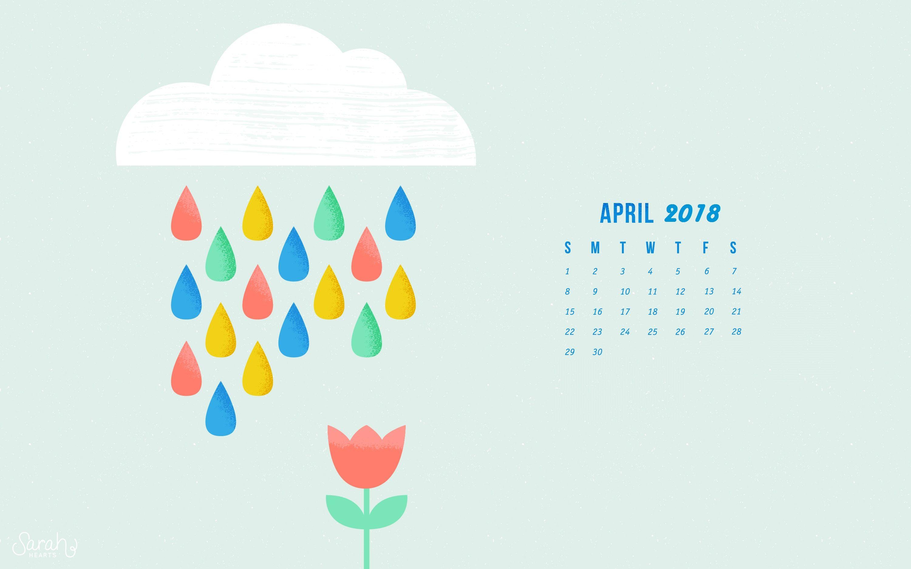 April 2018 Calendar Wallpaper