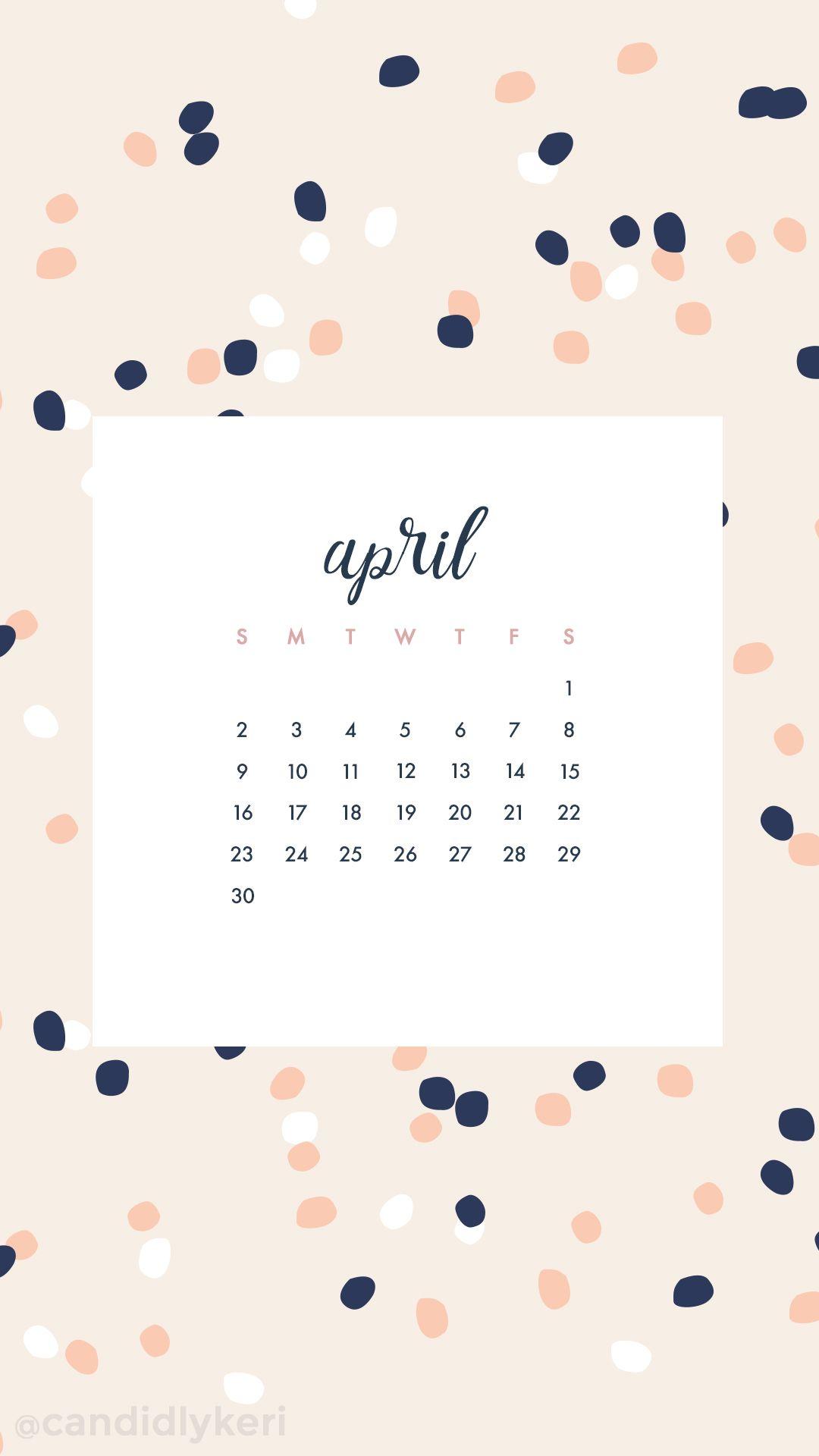 April calendar 2017 wallpaper you can download for free on