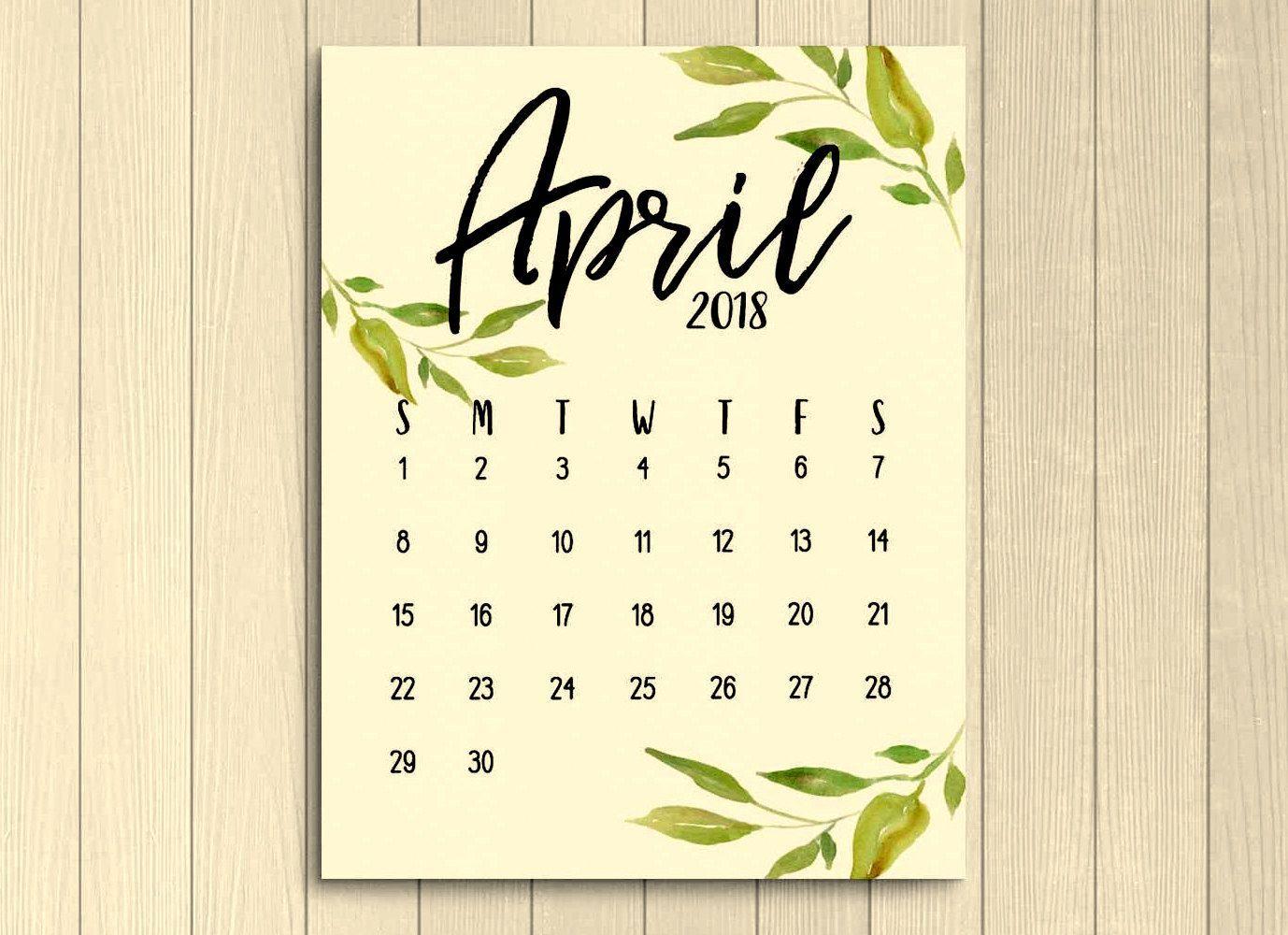 April 2018 Calendar Wallpaper Calendar Wallpaper