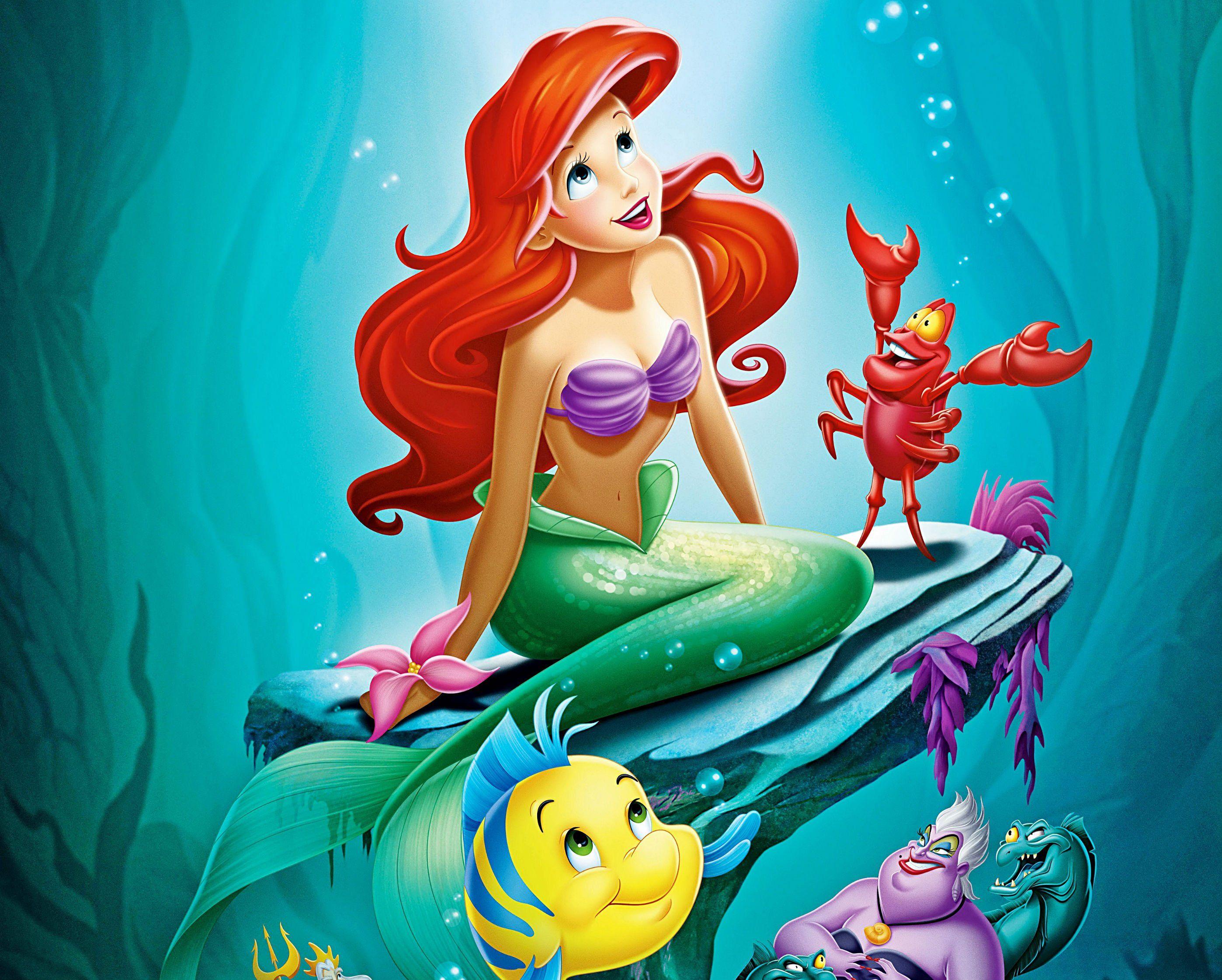 LITTLE MERMAID disney fantasy animation cartoon adventure family 1littlemermaid ariel princess ocean sea underwater wallpaperx2242