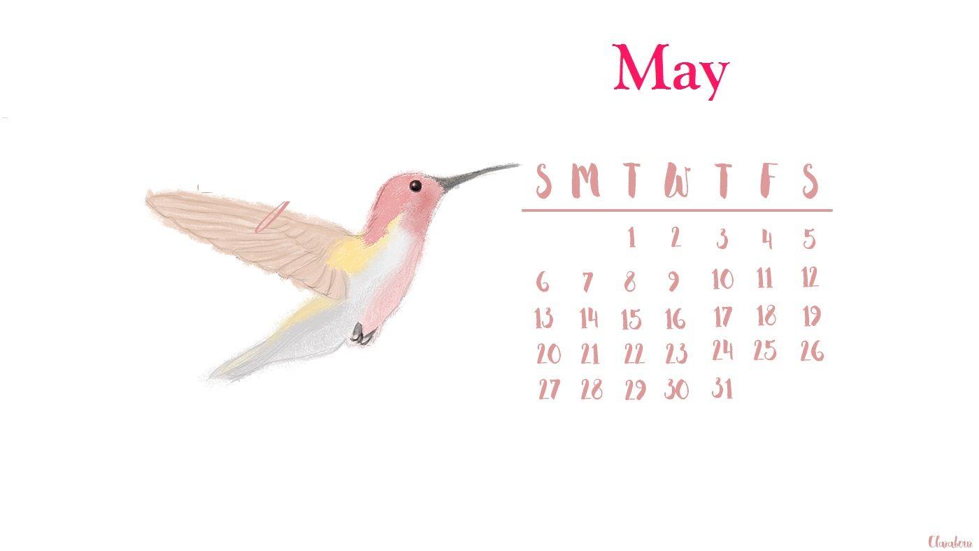 May 2018 HD Calendar Wallpaper