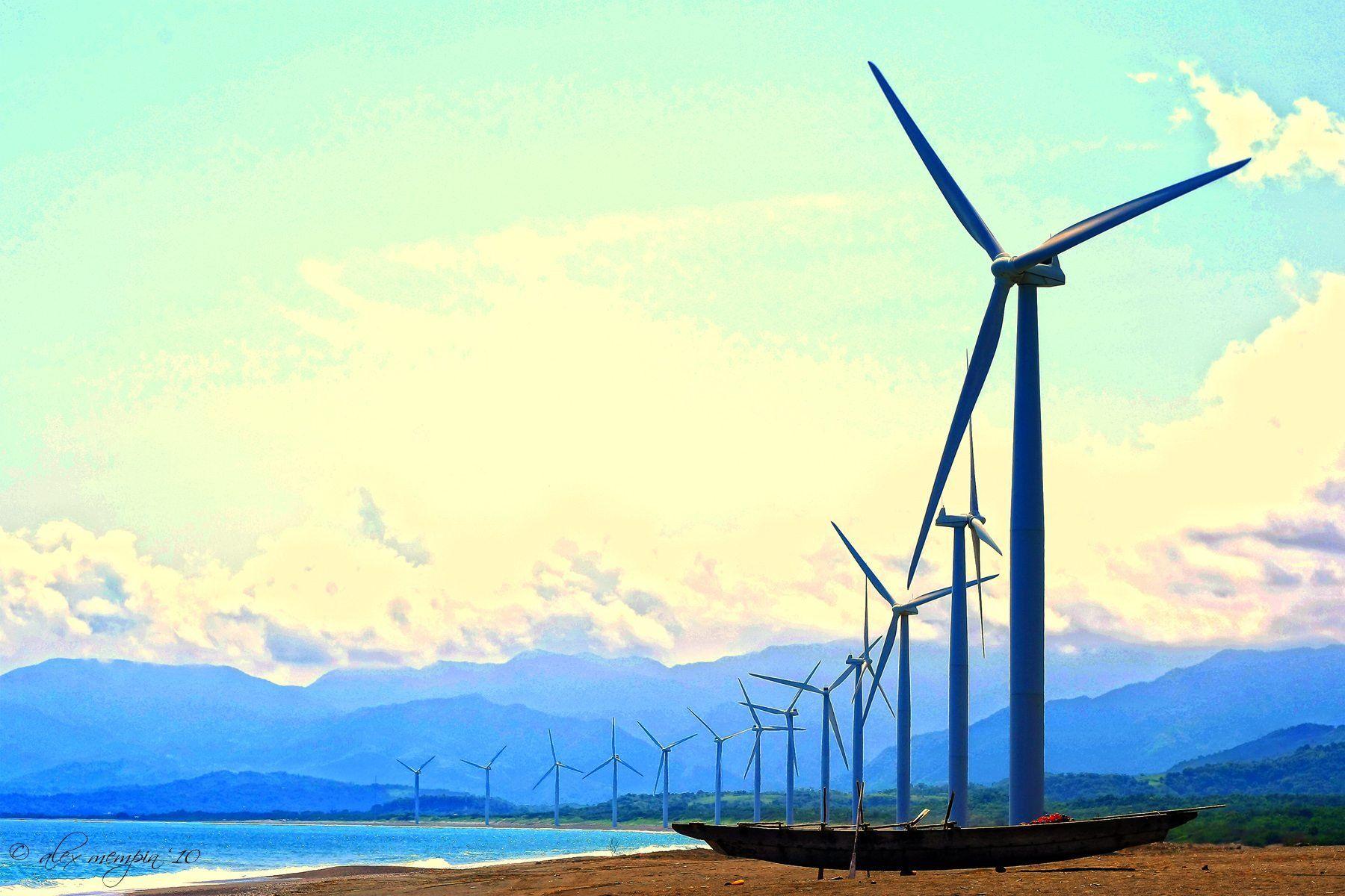 Windmill farm mill wind power landscape rustic (20) wallpaper