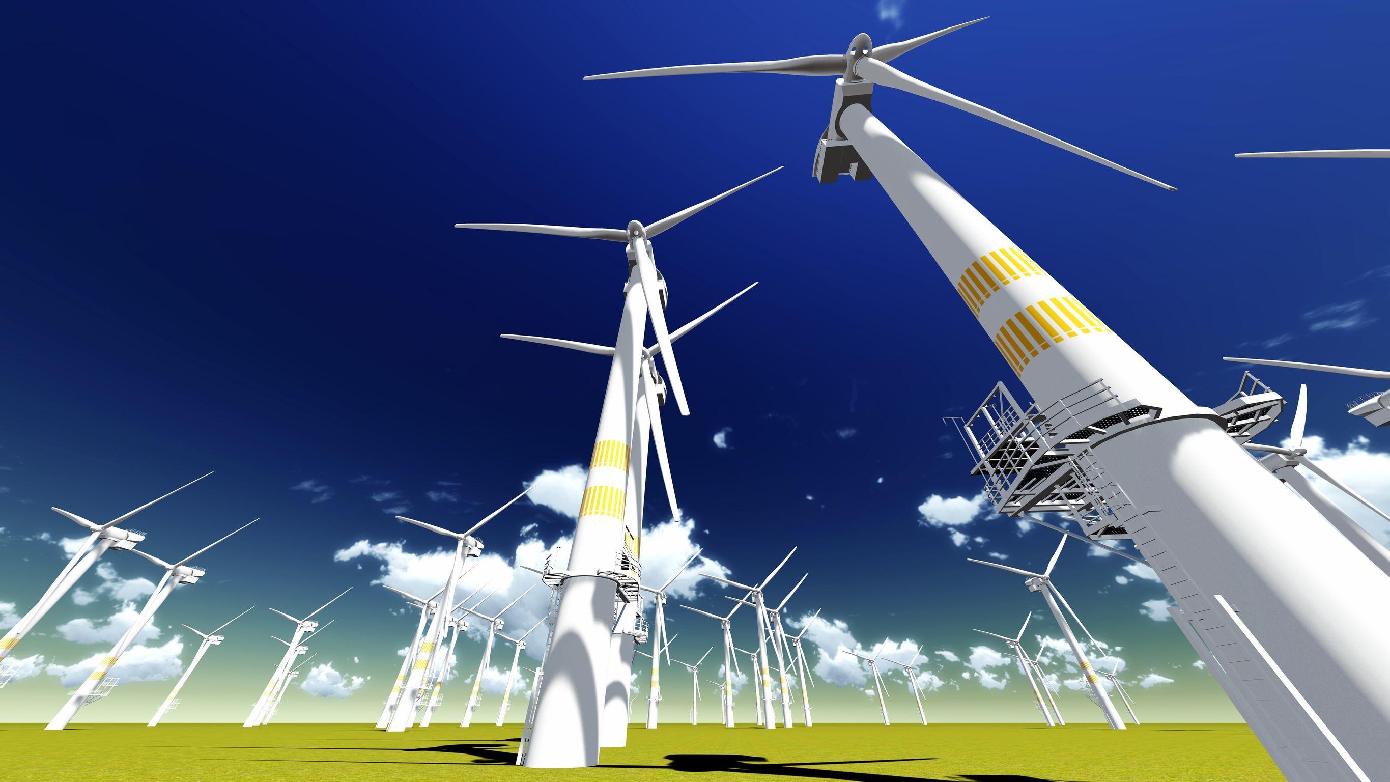 Most Beautiful HQ Wind Turbines Wallpaper