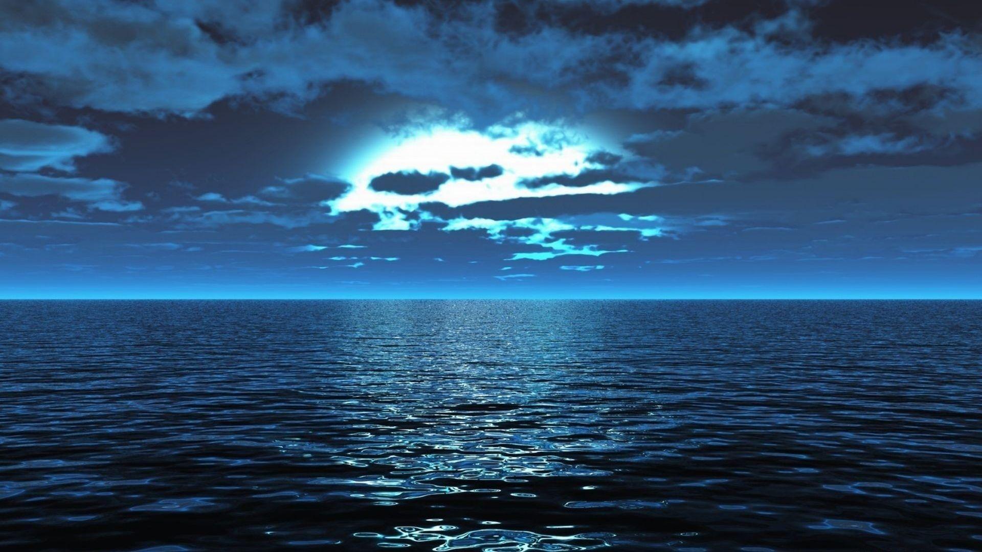 Ocean Night Desktop Wallpaper