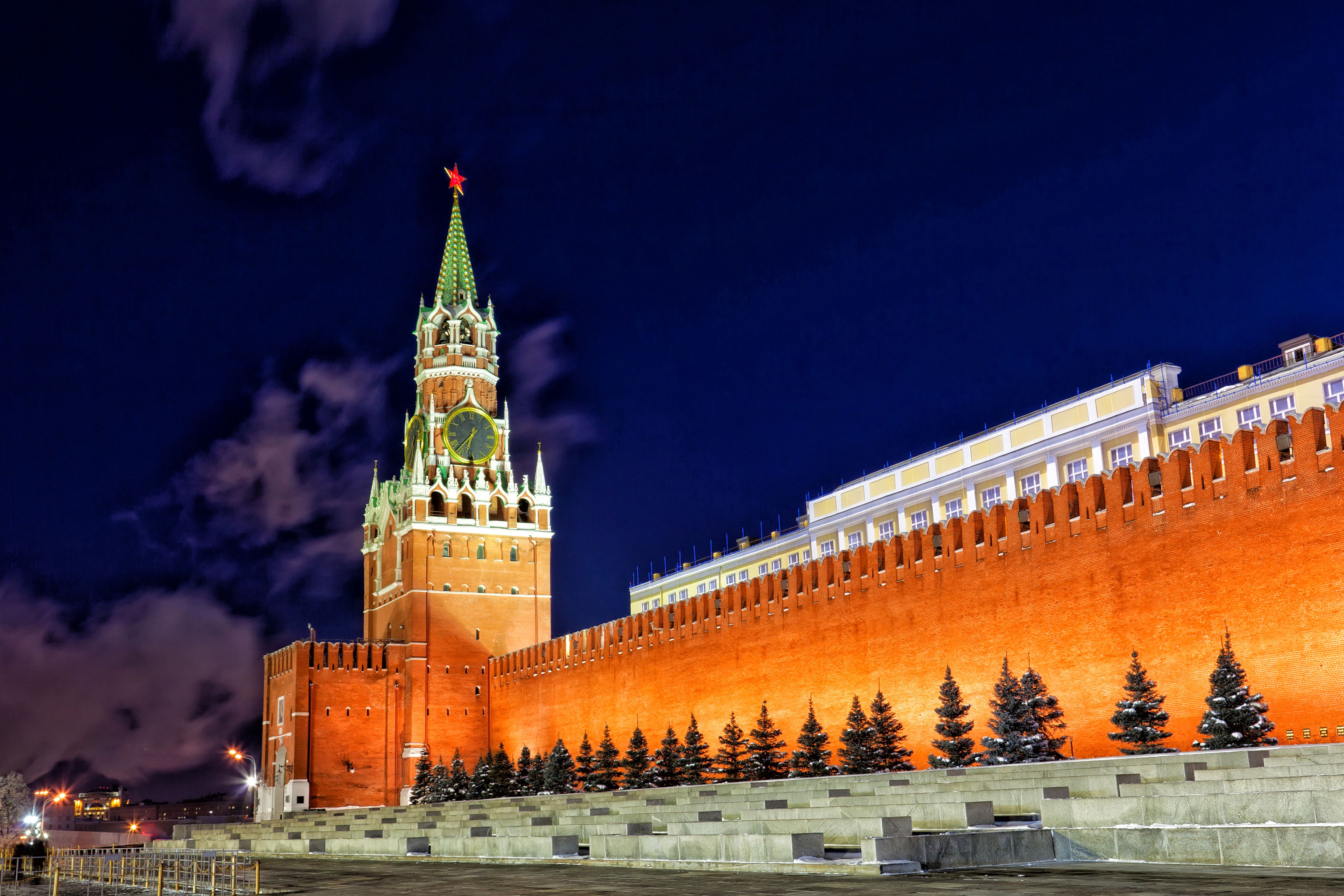Photos Cities Moscow Russia night time Moscow Kremlin 4500x3000