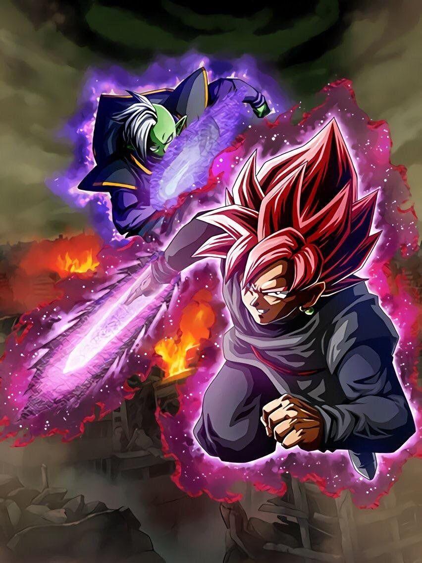 Super Saiyan Rose Goku Black Zamasu LR Dokkan Battle wallpaper