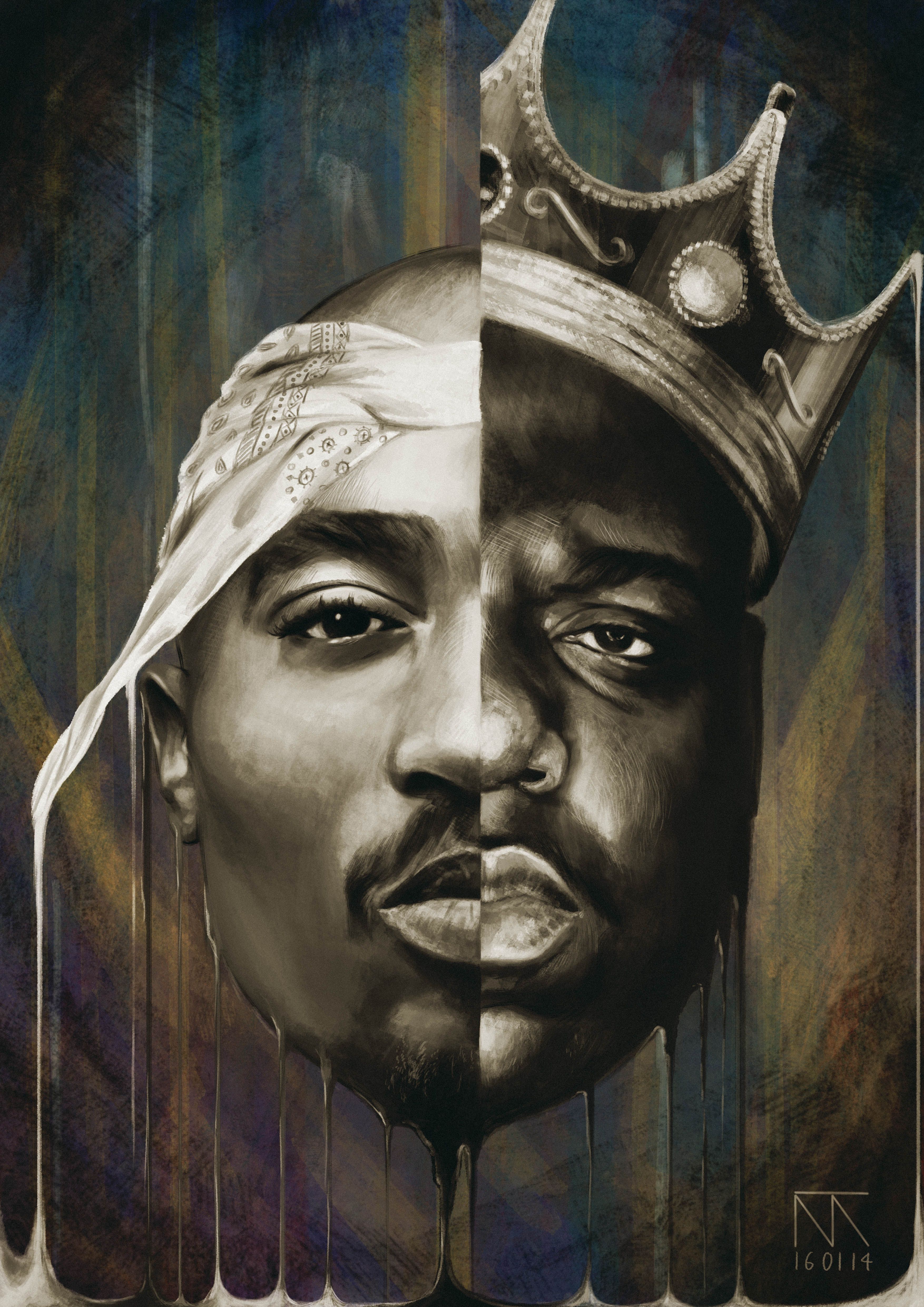 Biggie And Tupac Wallpaper Biggie Tupac Portrait. Mypseudonym