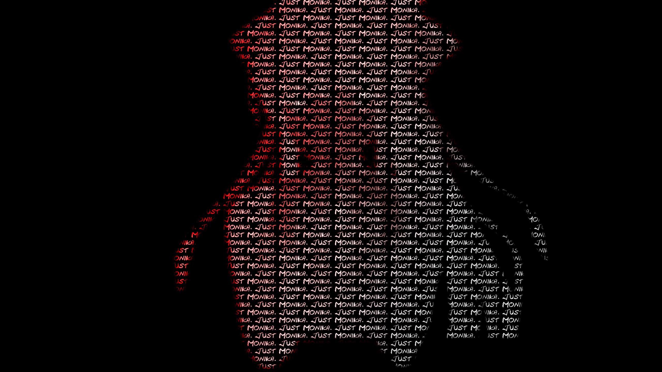 Made a text version Monika wallpaper