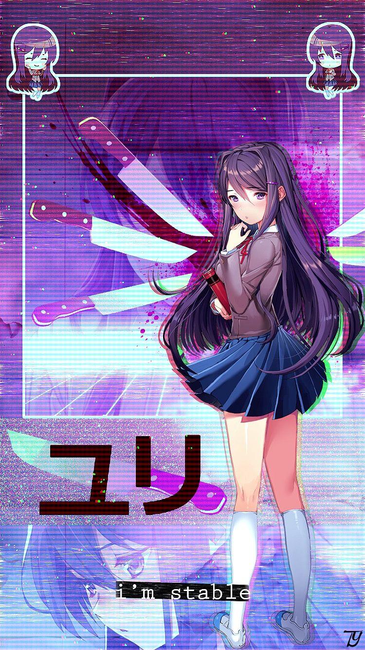 Doki Doki Literature Club Yuri Wallpaper FullHD by Yaymun on DeviantArt