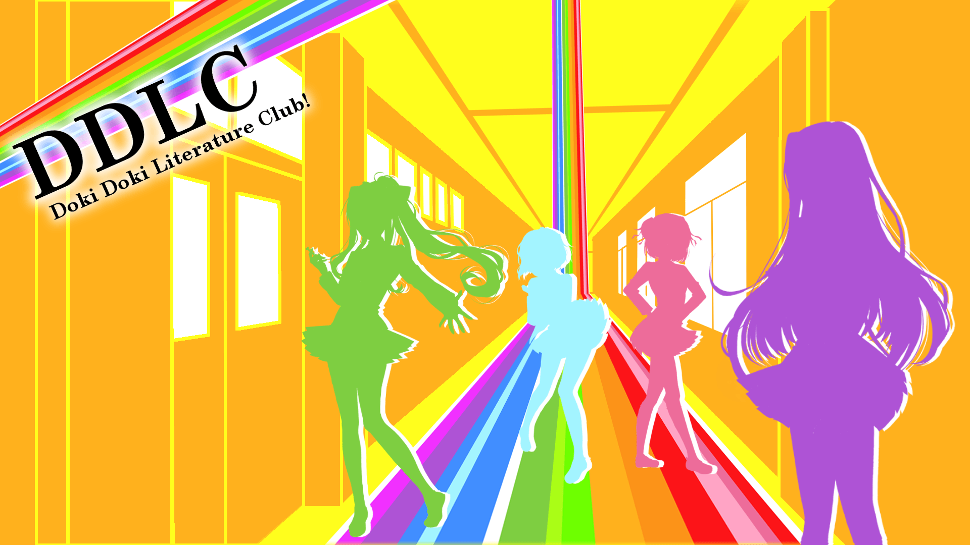 Minimalist DDLC Wallpaper (In the style of Persona 4)