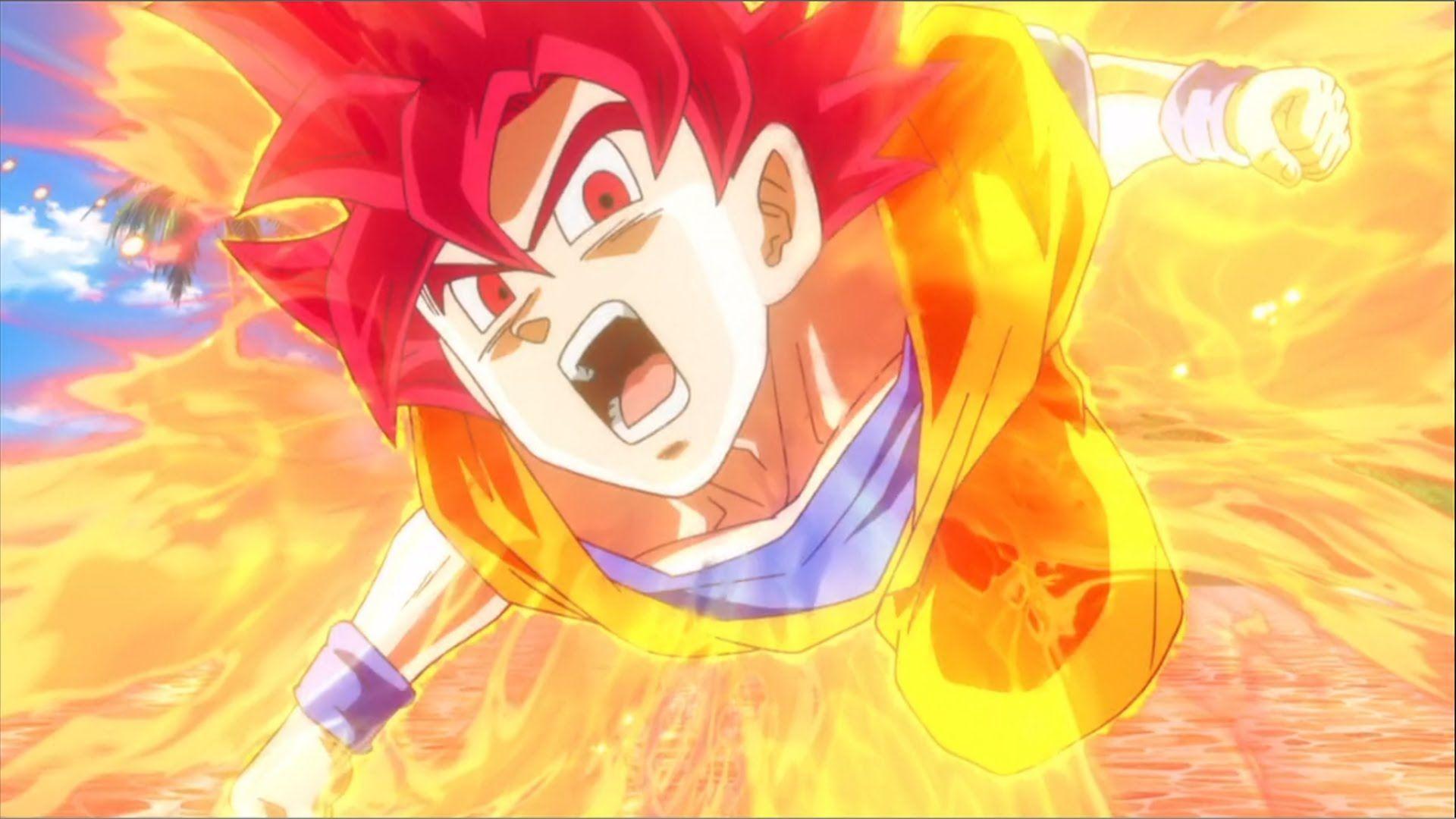 Son Goku Super Saiyan God Wallpaper. Anime. Dragon